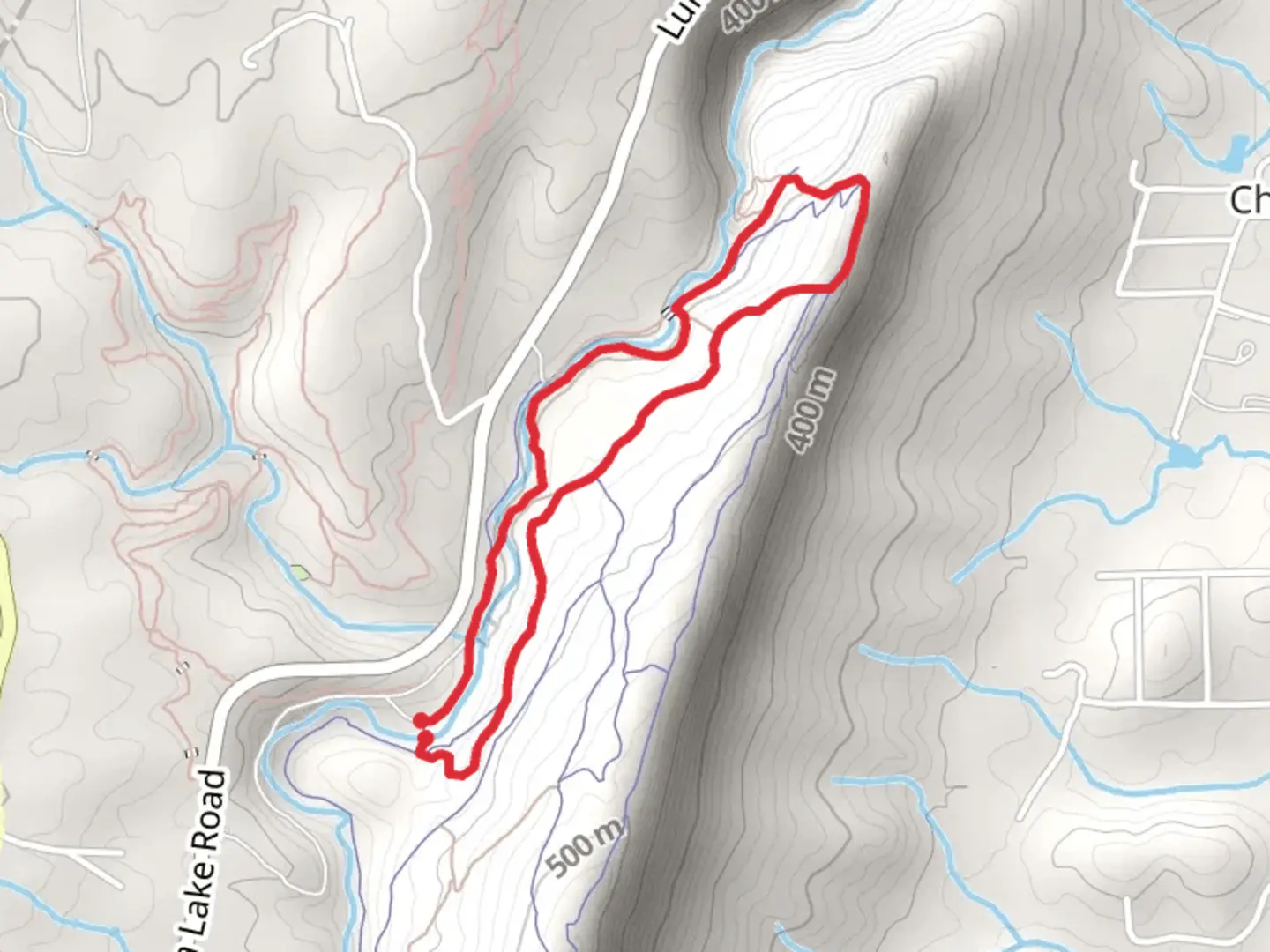 An image depicting the trail North Creek Trail and Middle Loop Trail and its surrounding area.