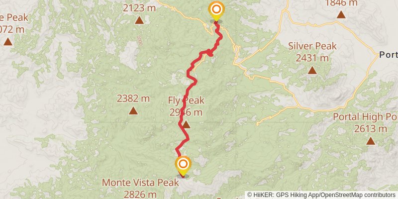 Sky Islands Traverse stage 48 Map