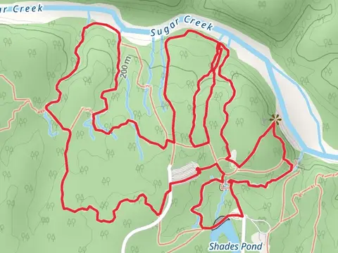Loop beside Sugar Creek - Shades Pond