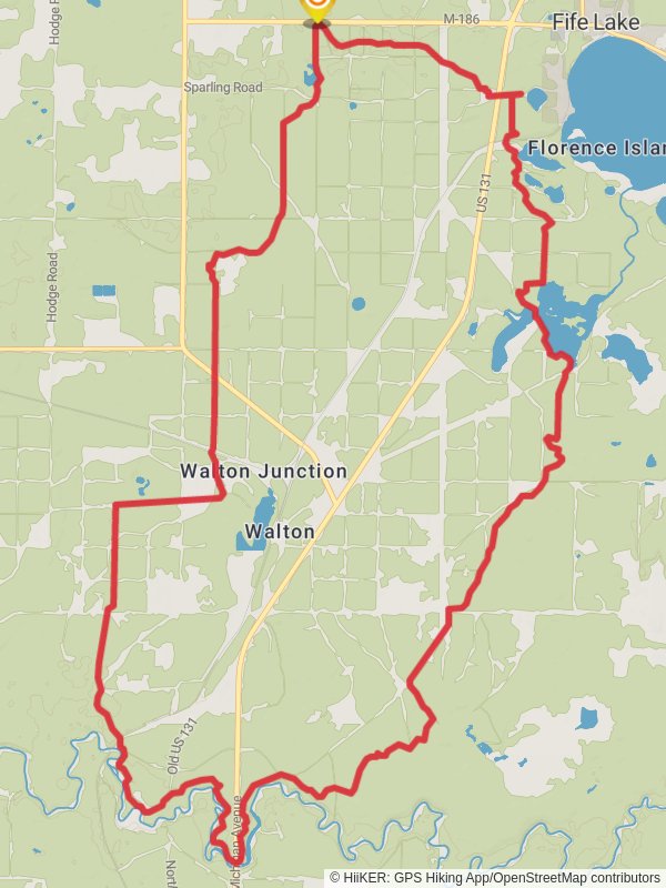 Spring Lake State Forest Campground via Fife Lake Trail