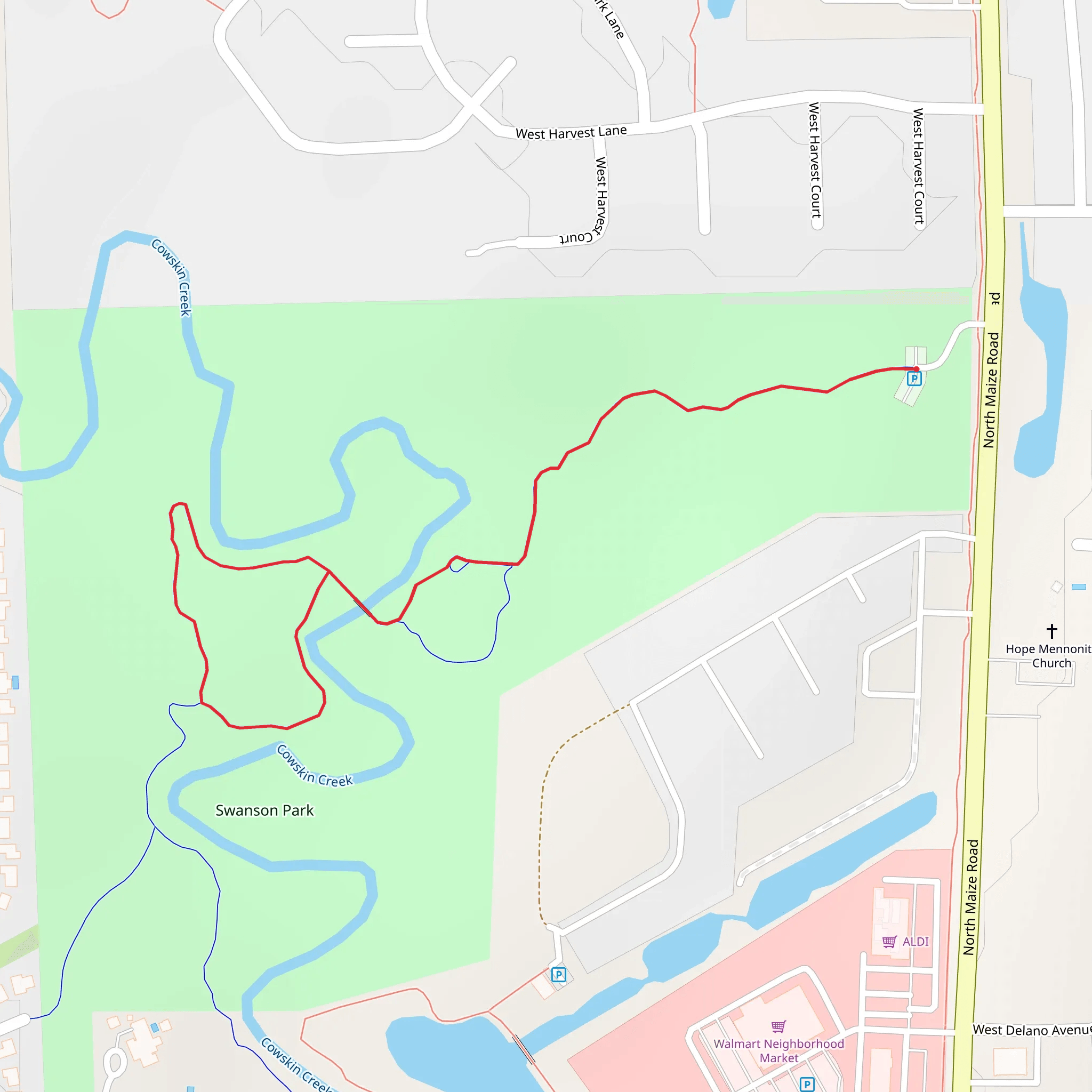 Swanson Park Loop mobile static map