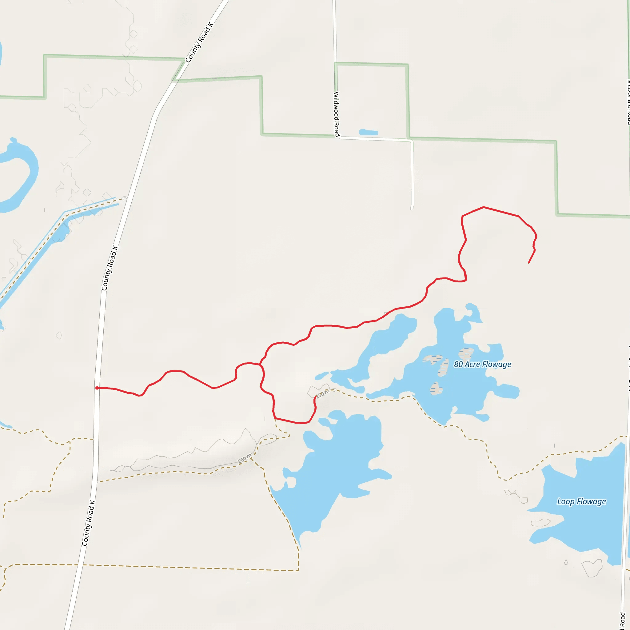 80 Acre Flowage mobile static map