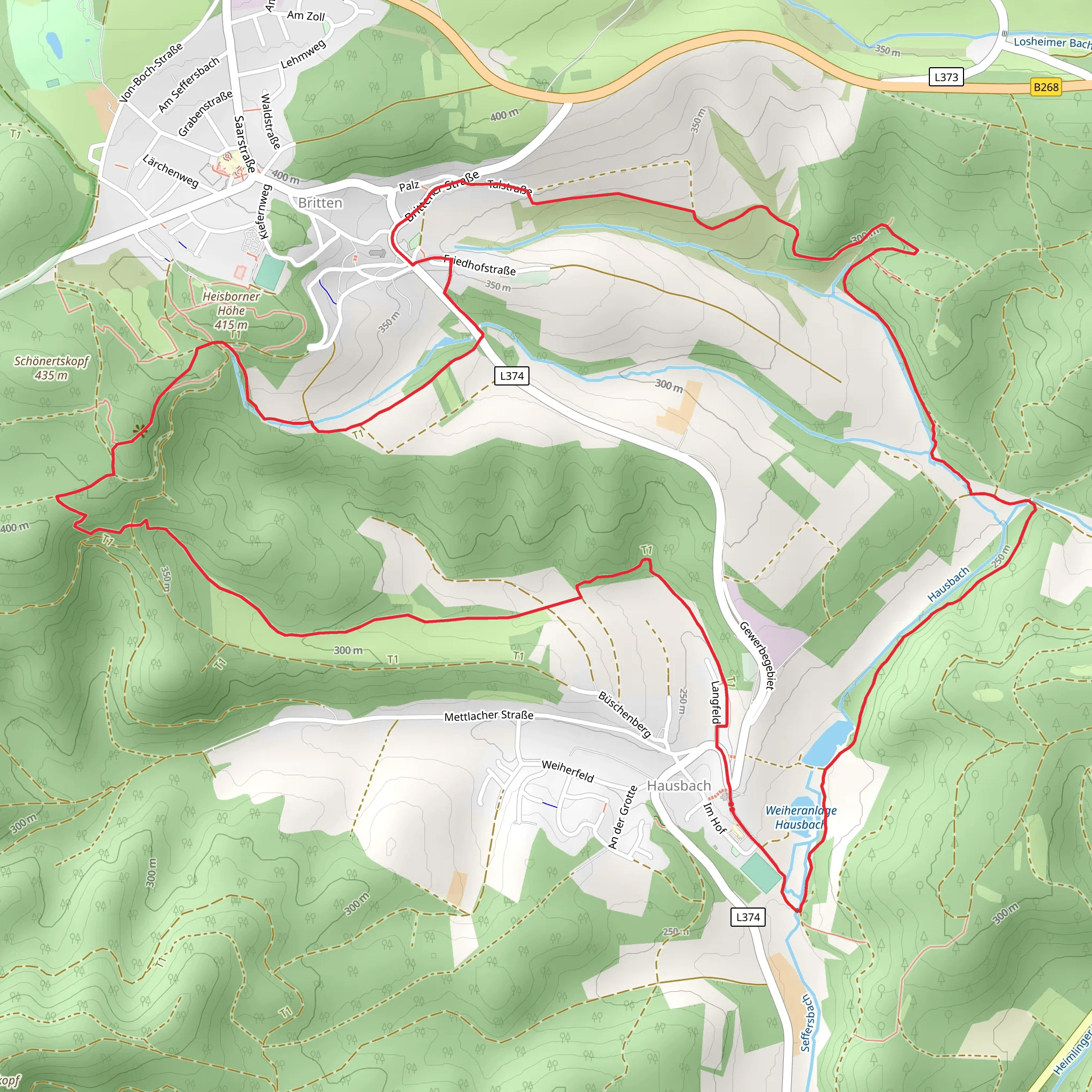 Waldsaumweg Loop mobile static map