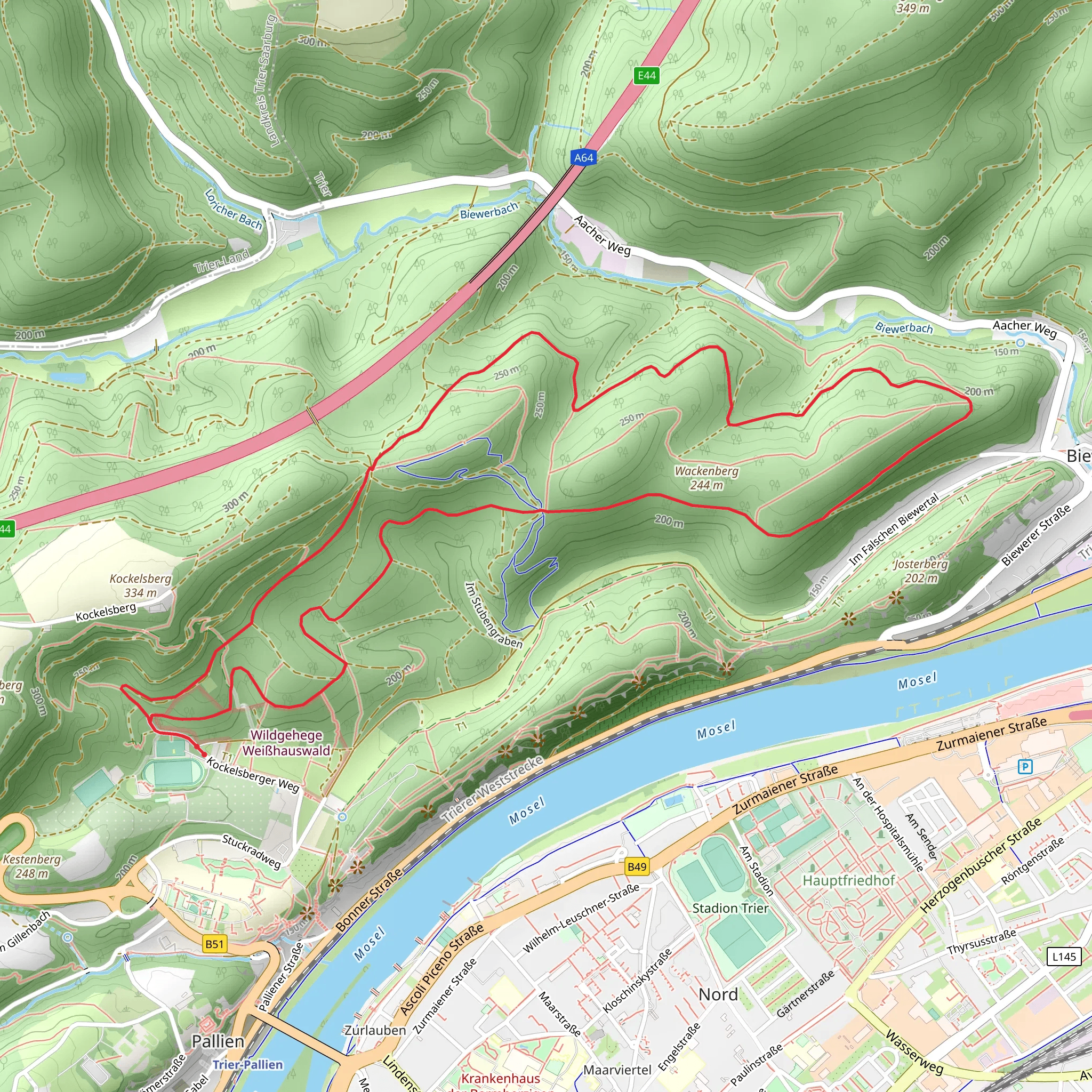 Schusterskreuz, Stubenberg and Falsches Biewertal Loop mobile static map
