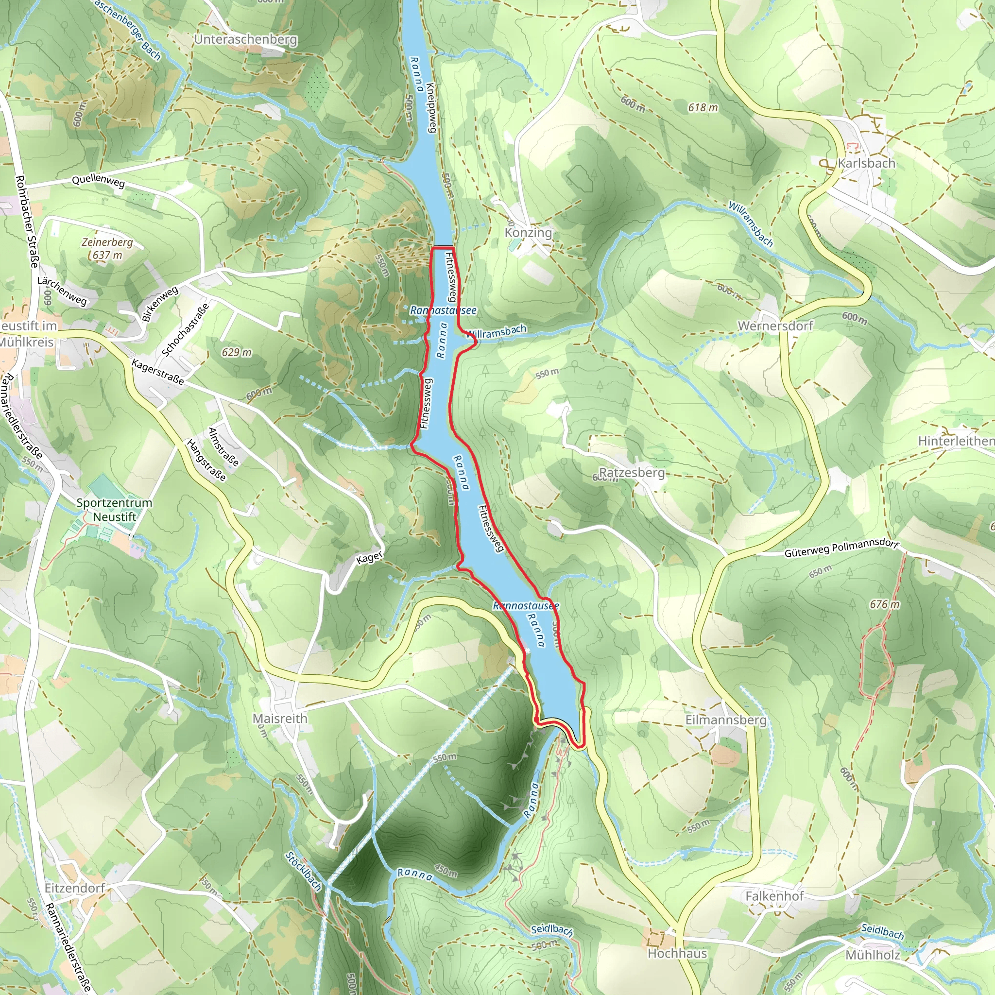 Neustift im Mühlkreis Loop Trail mobile static map