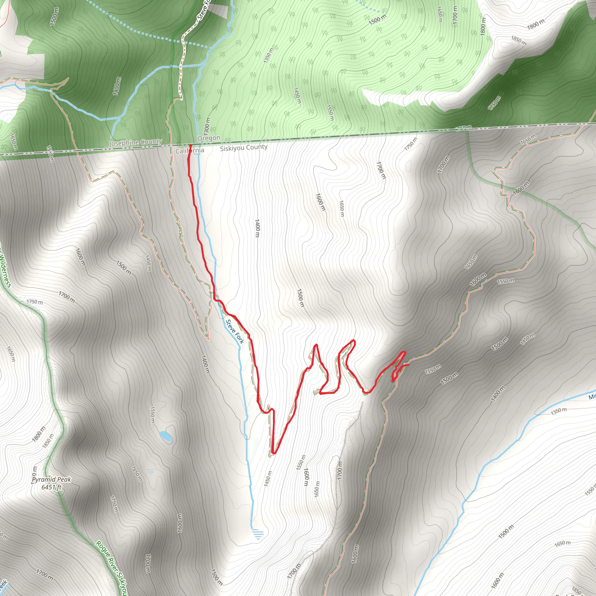 Steve Fork Trail mobile static map