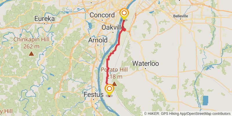 American Discovery Trail - South stage 29 Map