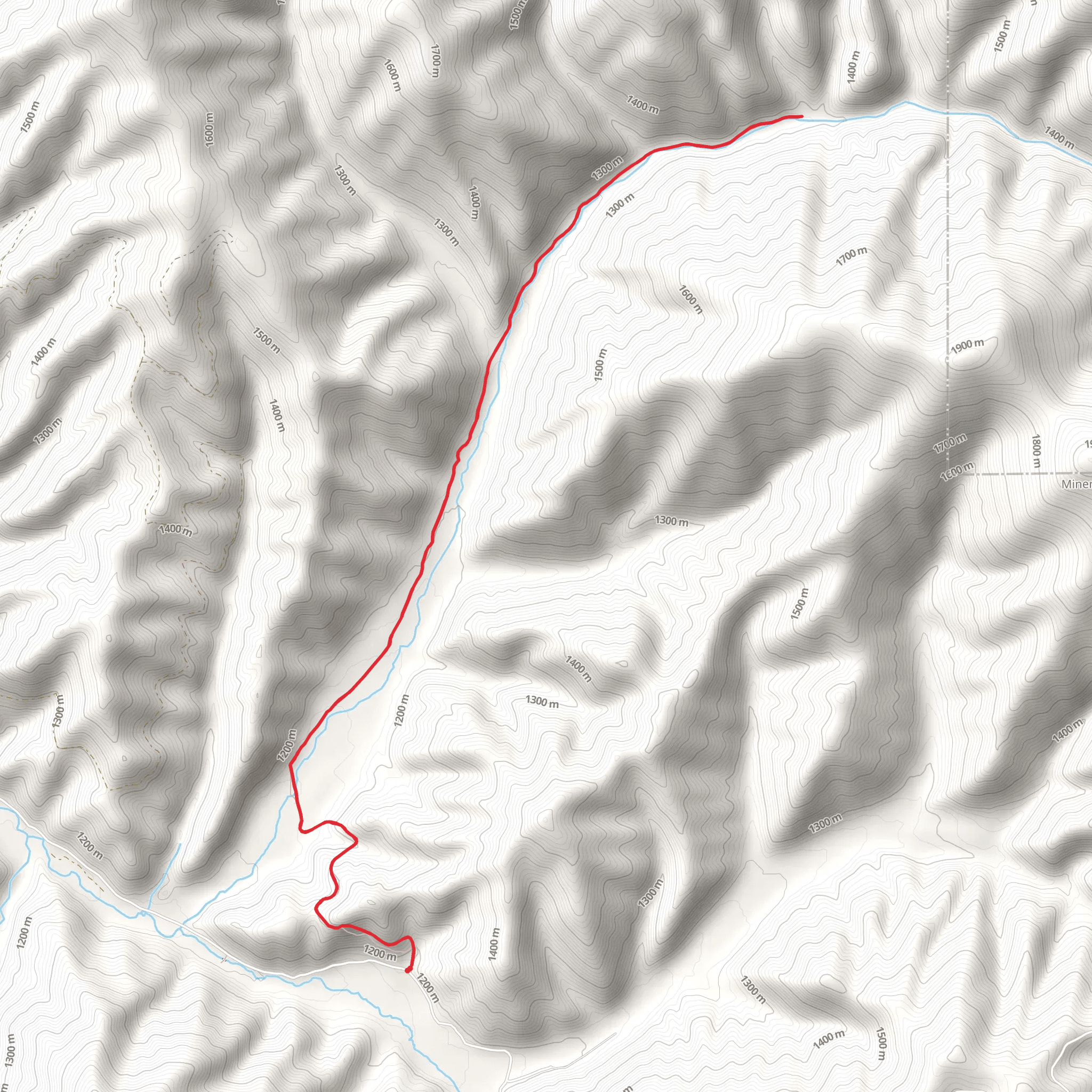 Burdette Creek Trail mobile static map