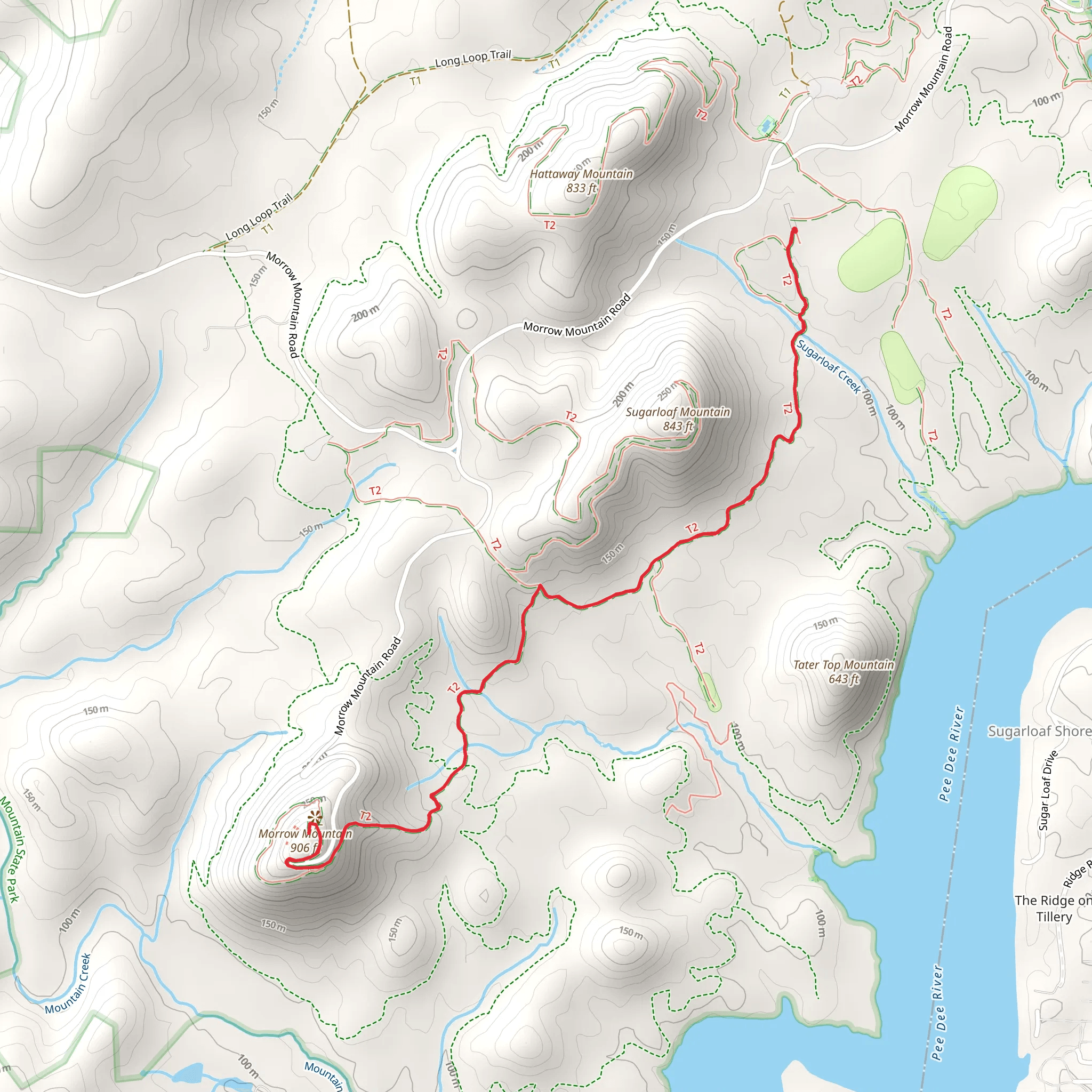 Morrow Mountain Trail mobile static map