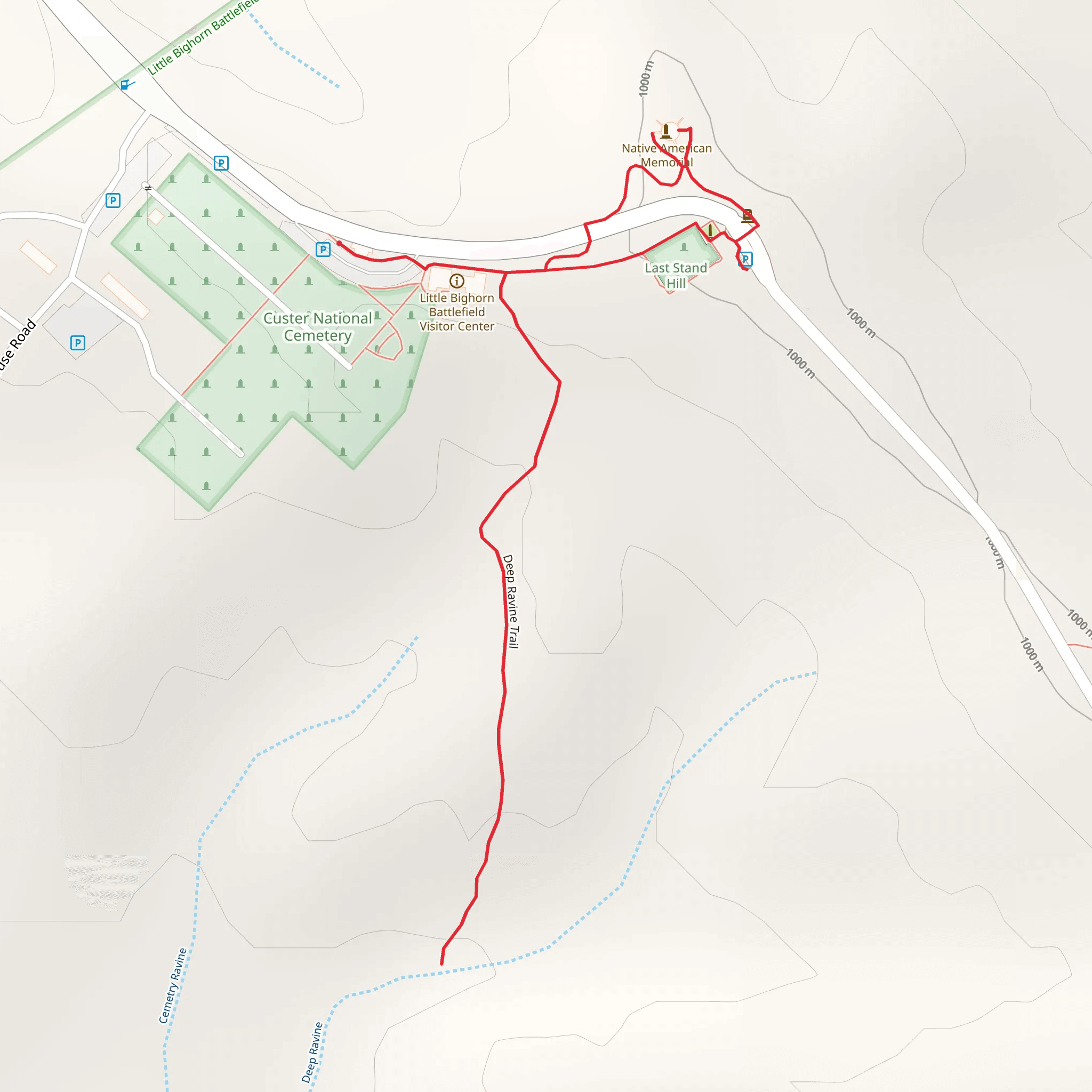 Last Stand Hill mobile static map