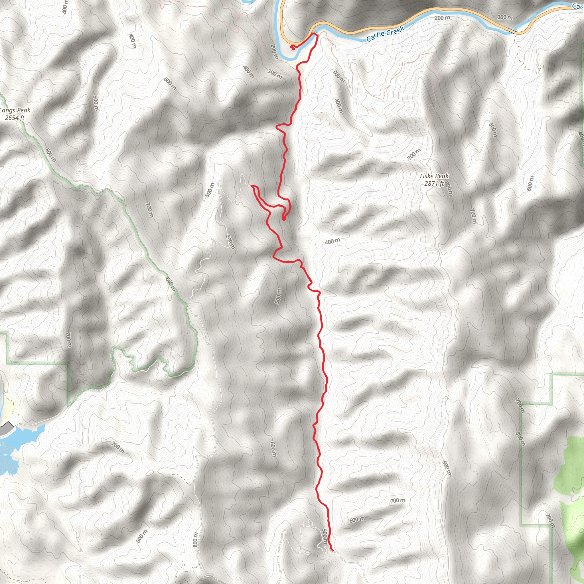 Cache Creek, Sulphur Spring and Fiske creek Walk mobile static map