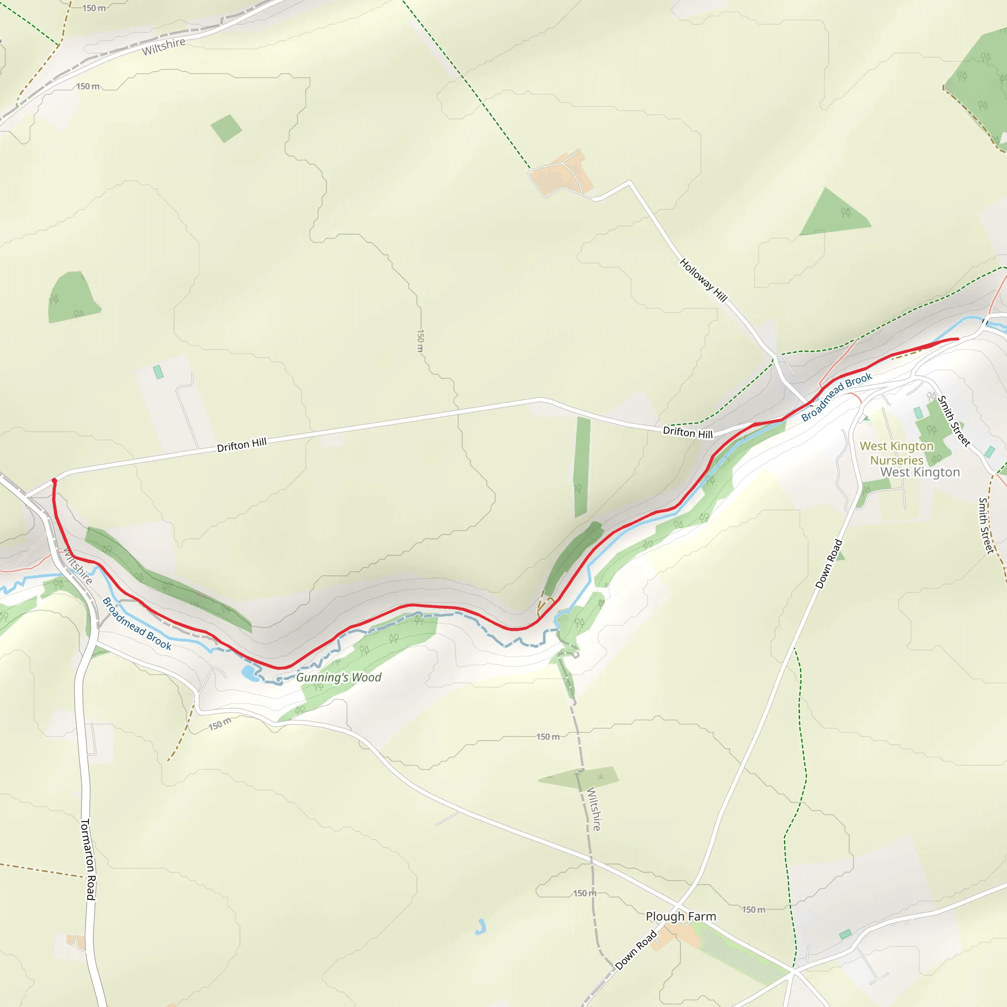 Gunning's Wood and Drifton Hill mobile static map
