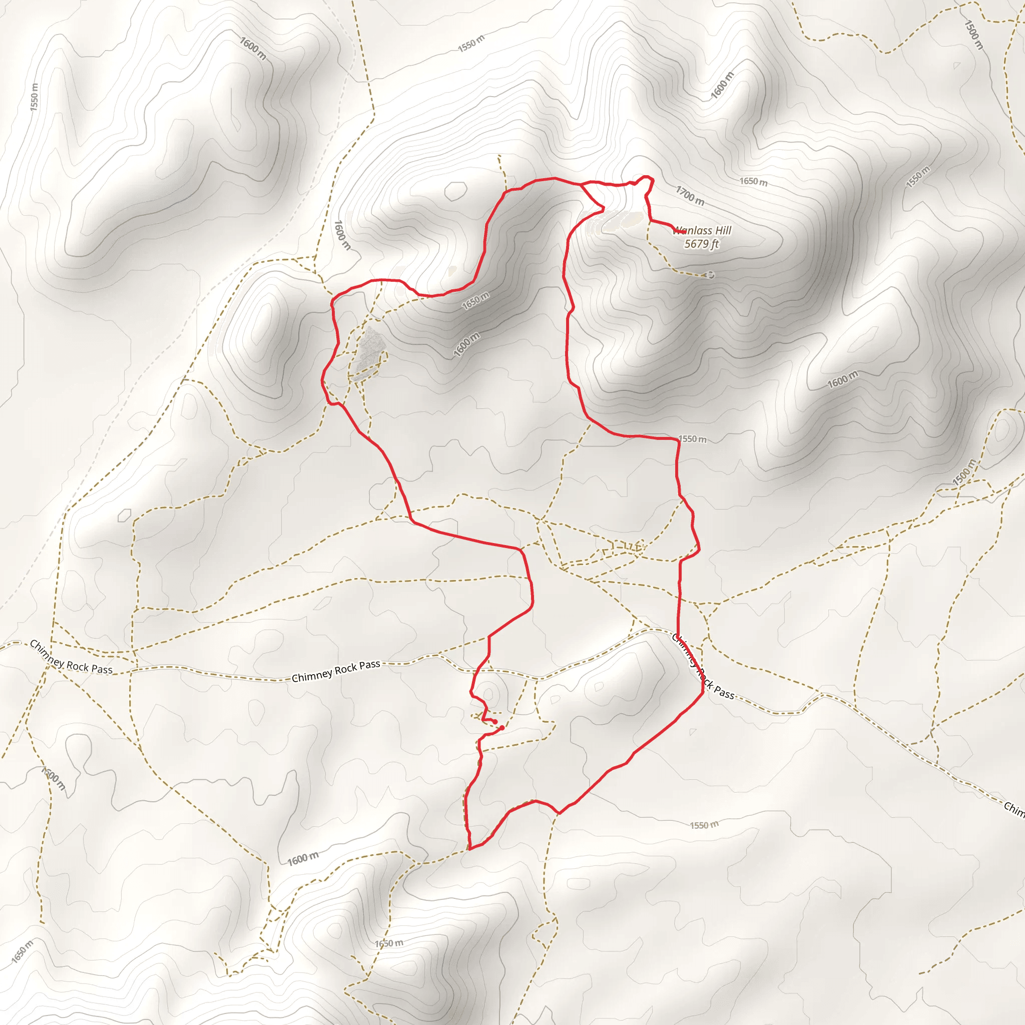 Wanlass Hill Loop mobile static map