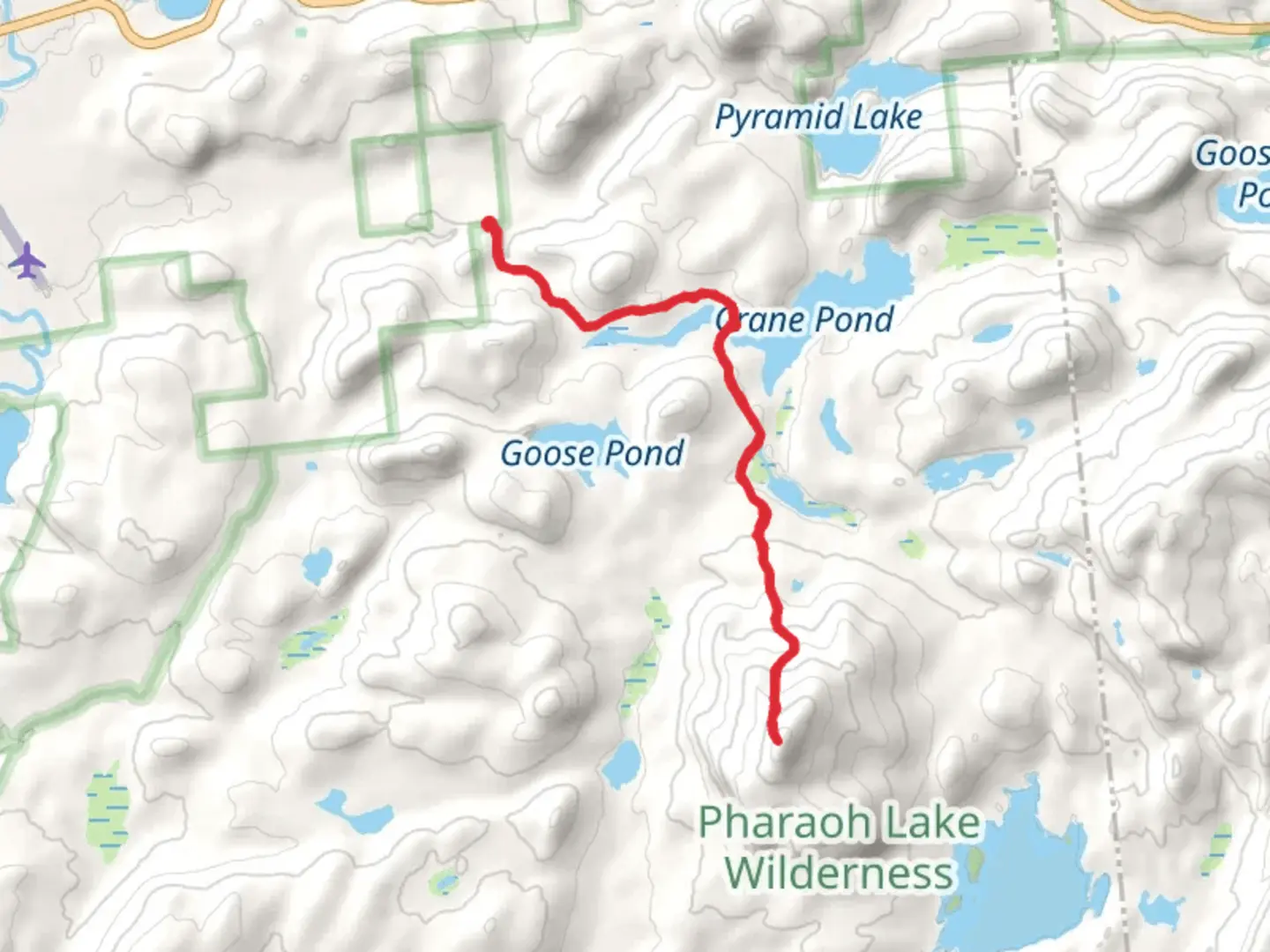An image depicting the trail Pharaoh Mountain Trail and its surrounding area.