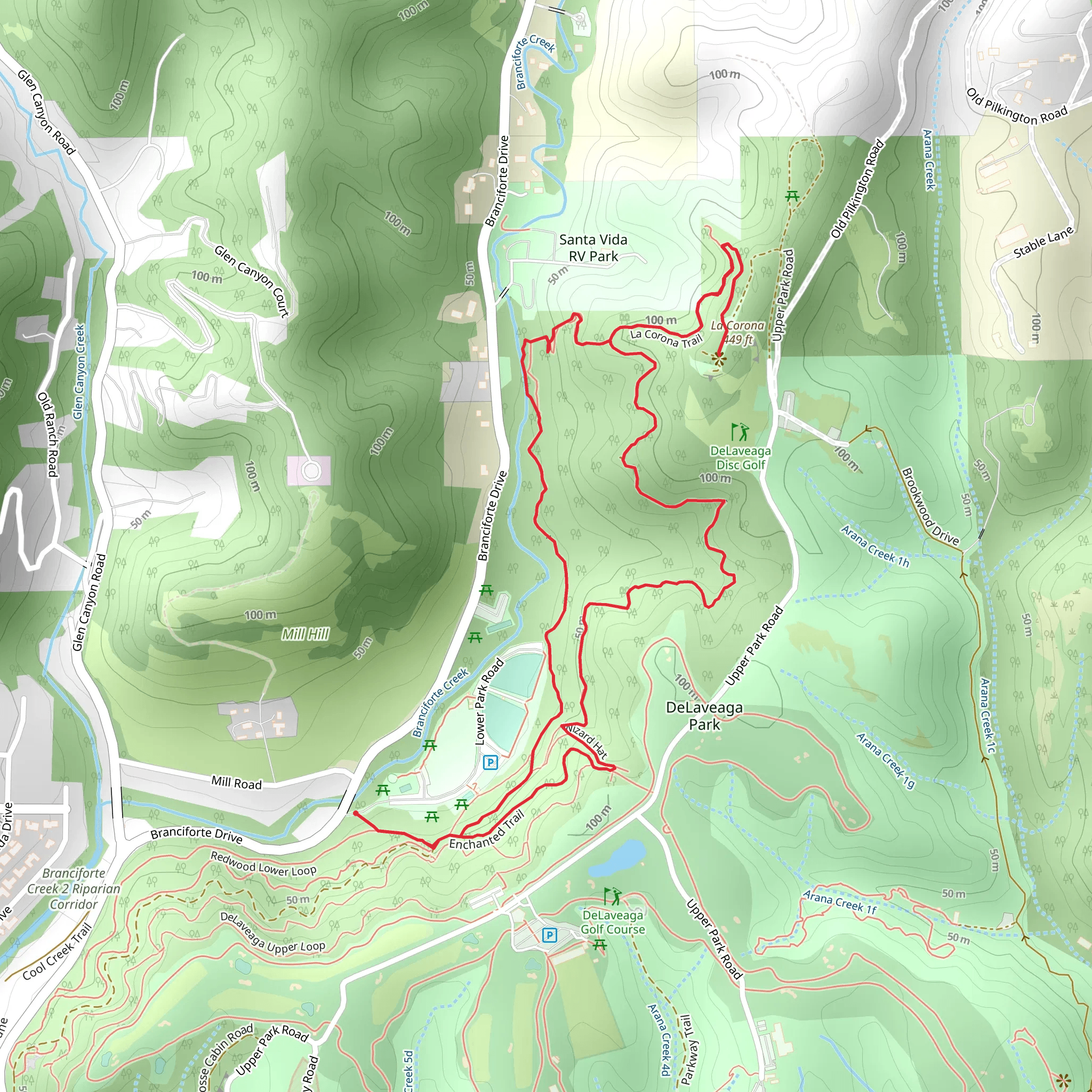 La Corona Loop Trail mobile static map