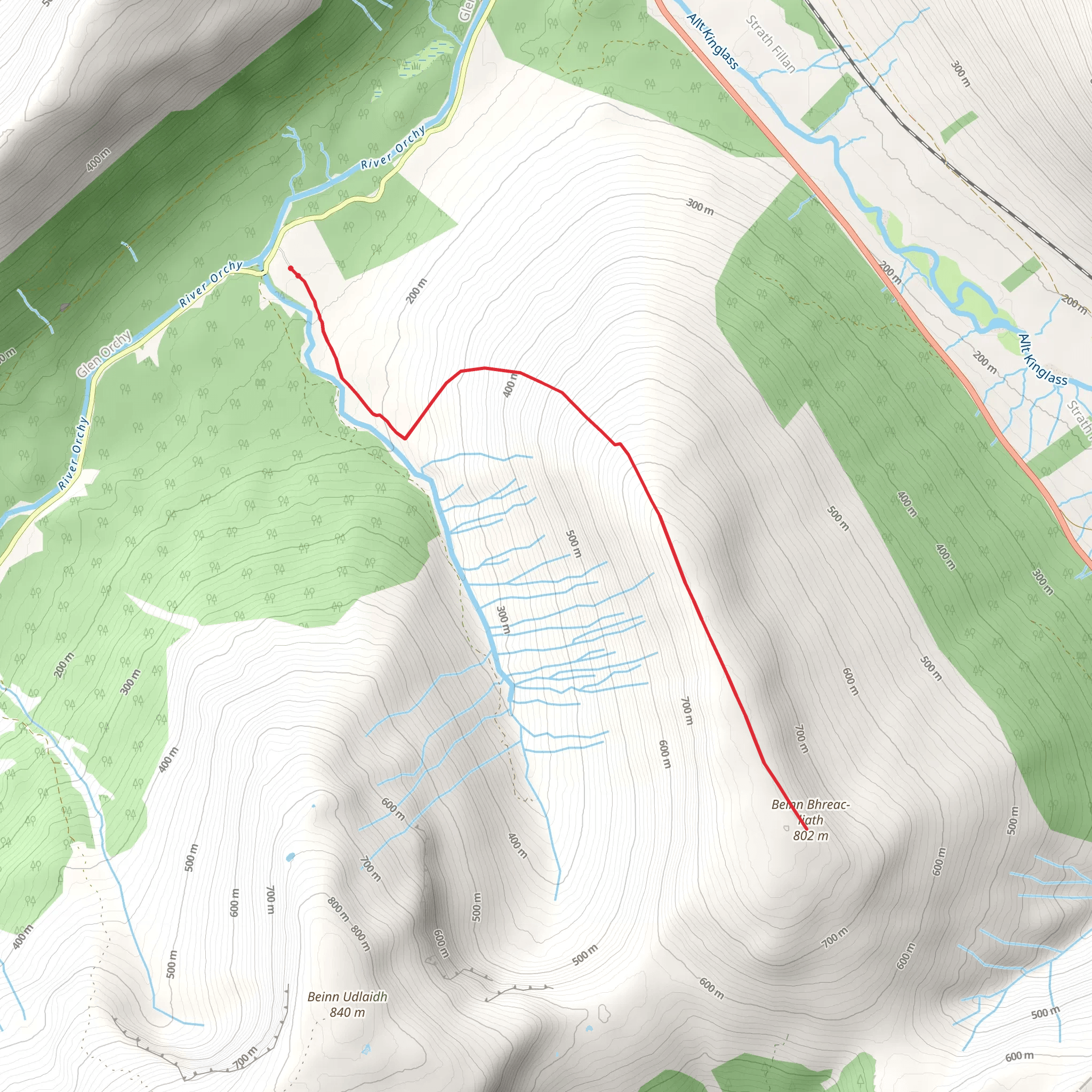 Beinn Bhreac - Liath mobile static map