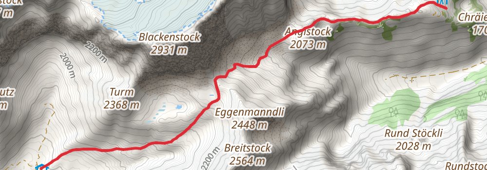 Via Alpina - Red Trail stage 73 Map
