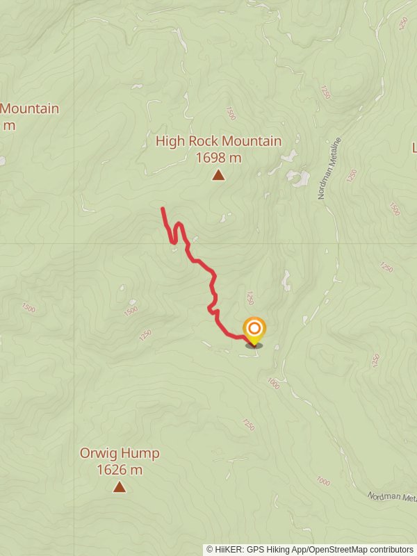 High Rock Creek Trail mobile static map