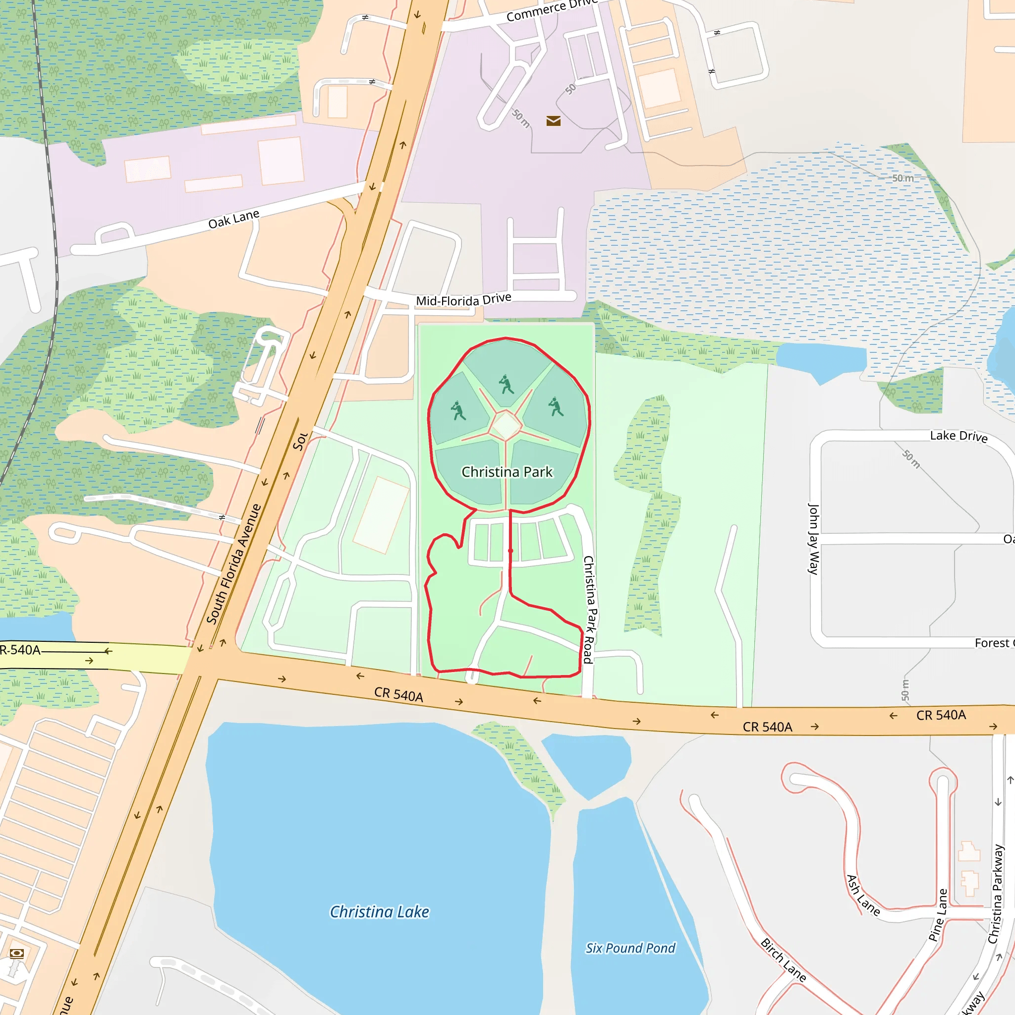 Christina Park Loop mobile static map