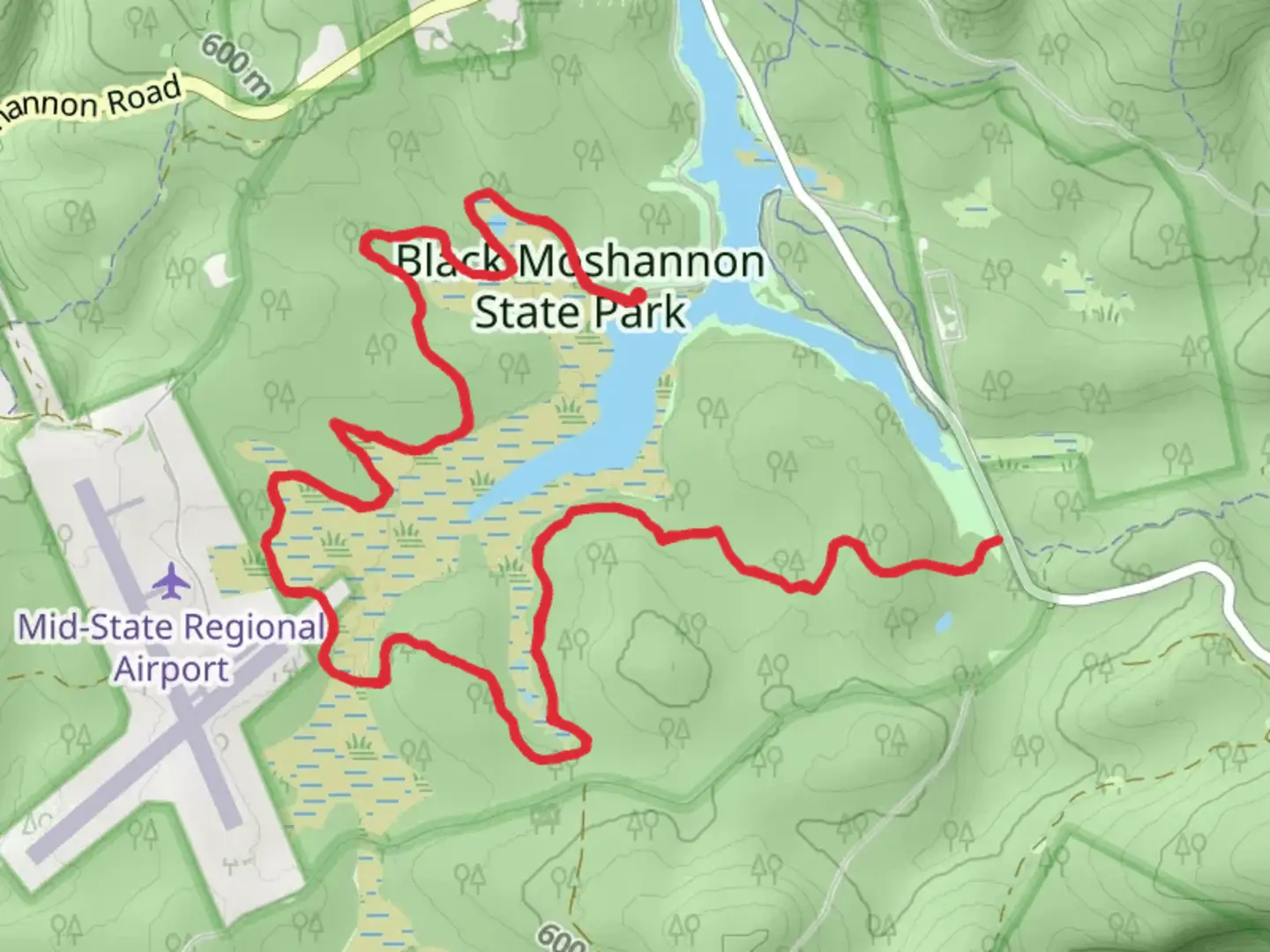 An image depicting the trail Moss-Hanne Trail and its surrounding area.