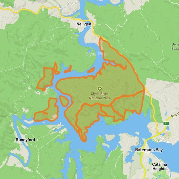 Clyde River National Park mobile static map