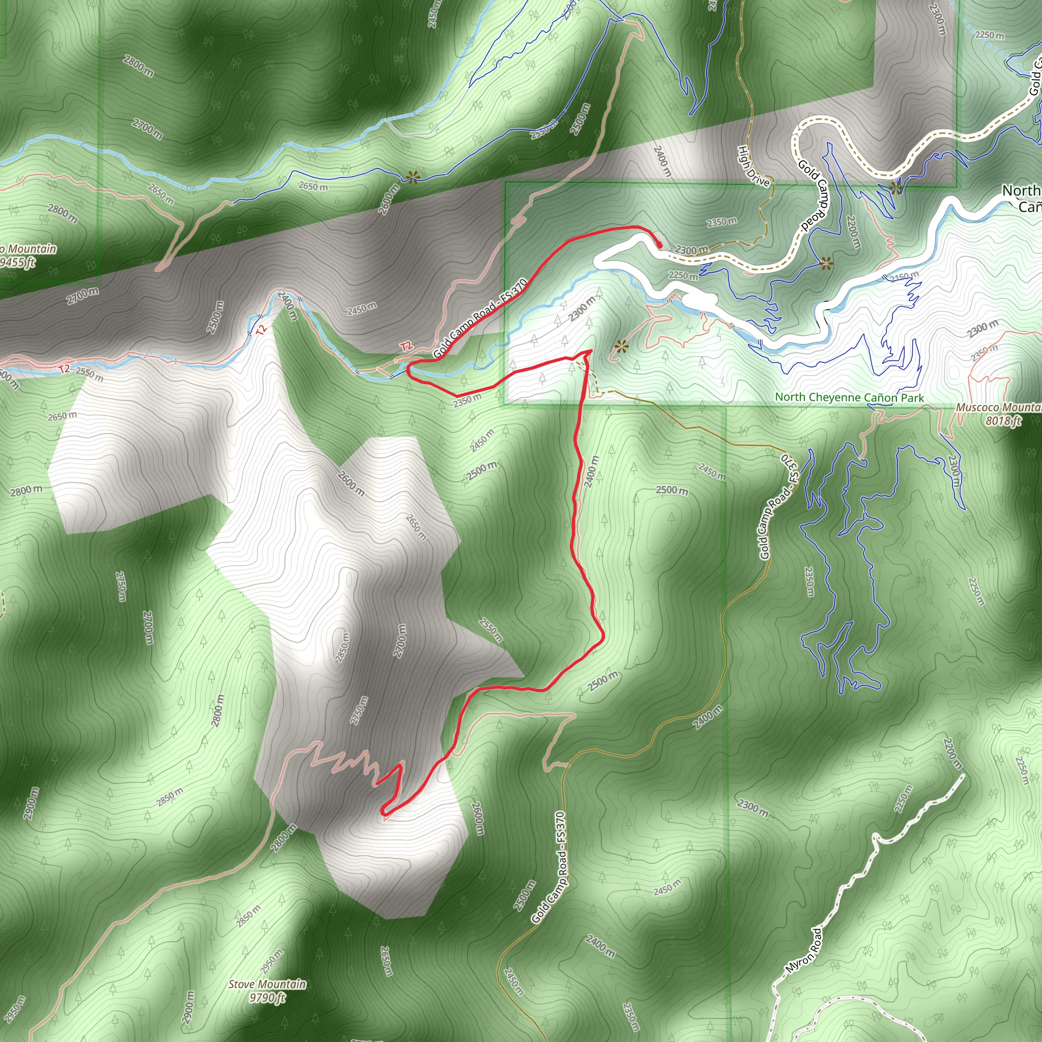 North Cheyenne Creek mobile static map