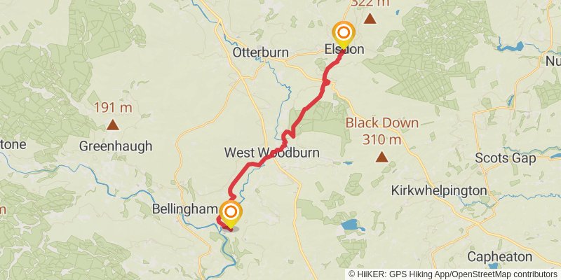 Alternative Coast to Coast stage 13 Map