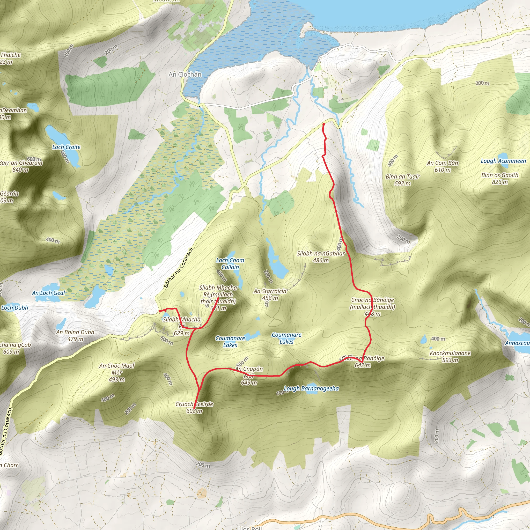Lough Doon to Gob an Iolair mobile static map