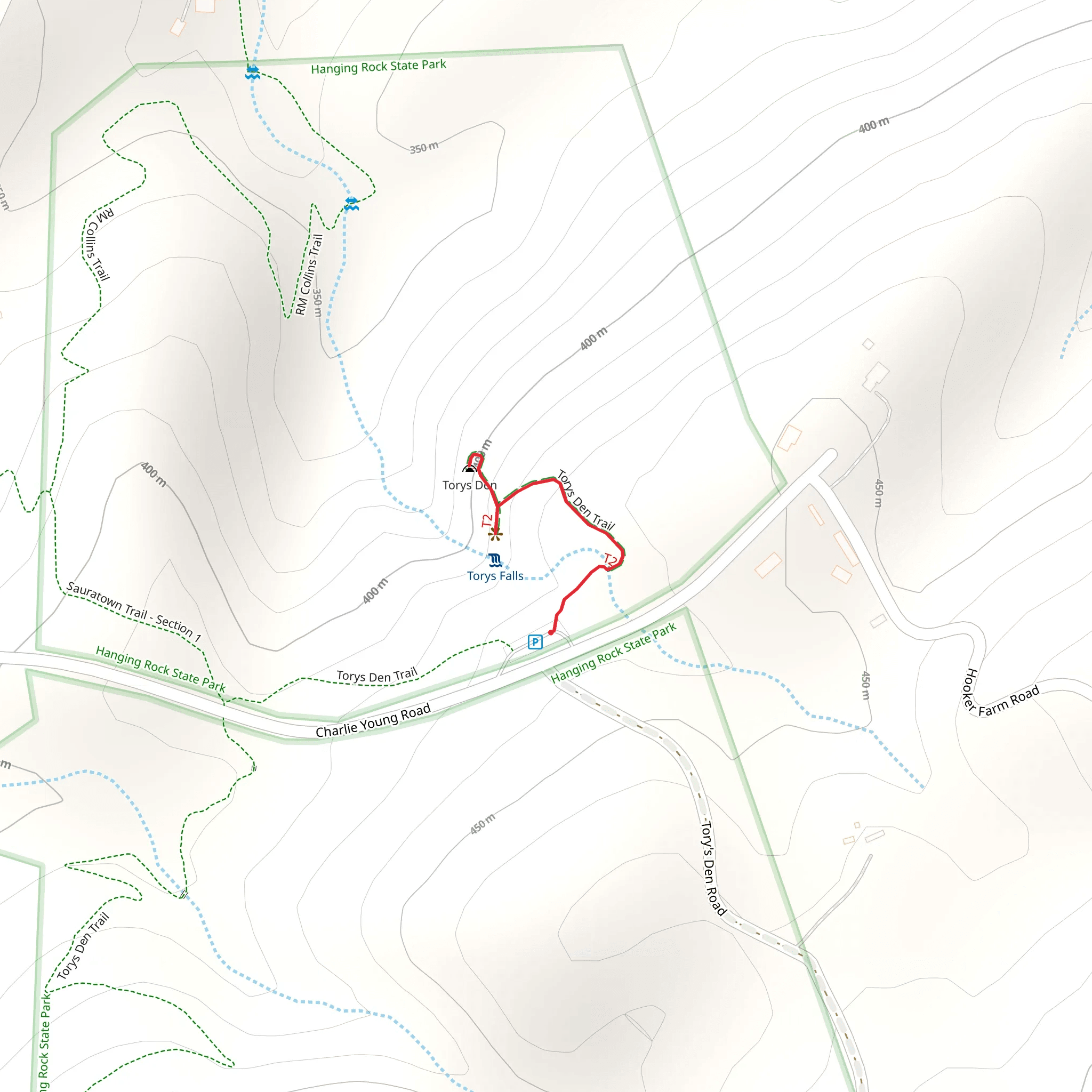 Torys Den Trail mobile static map