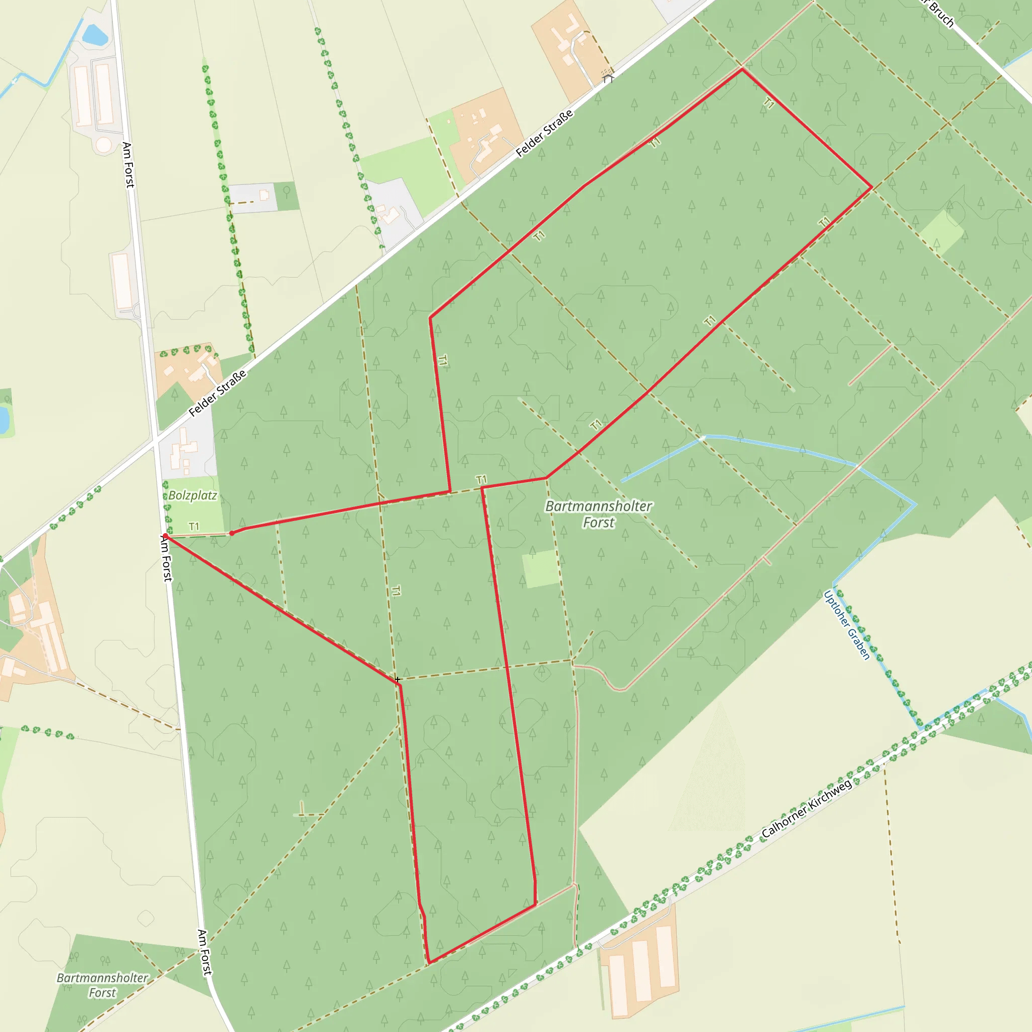 Bartmannsholter Forst Loop mobile static map