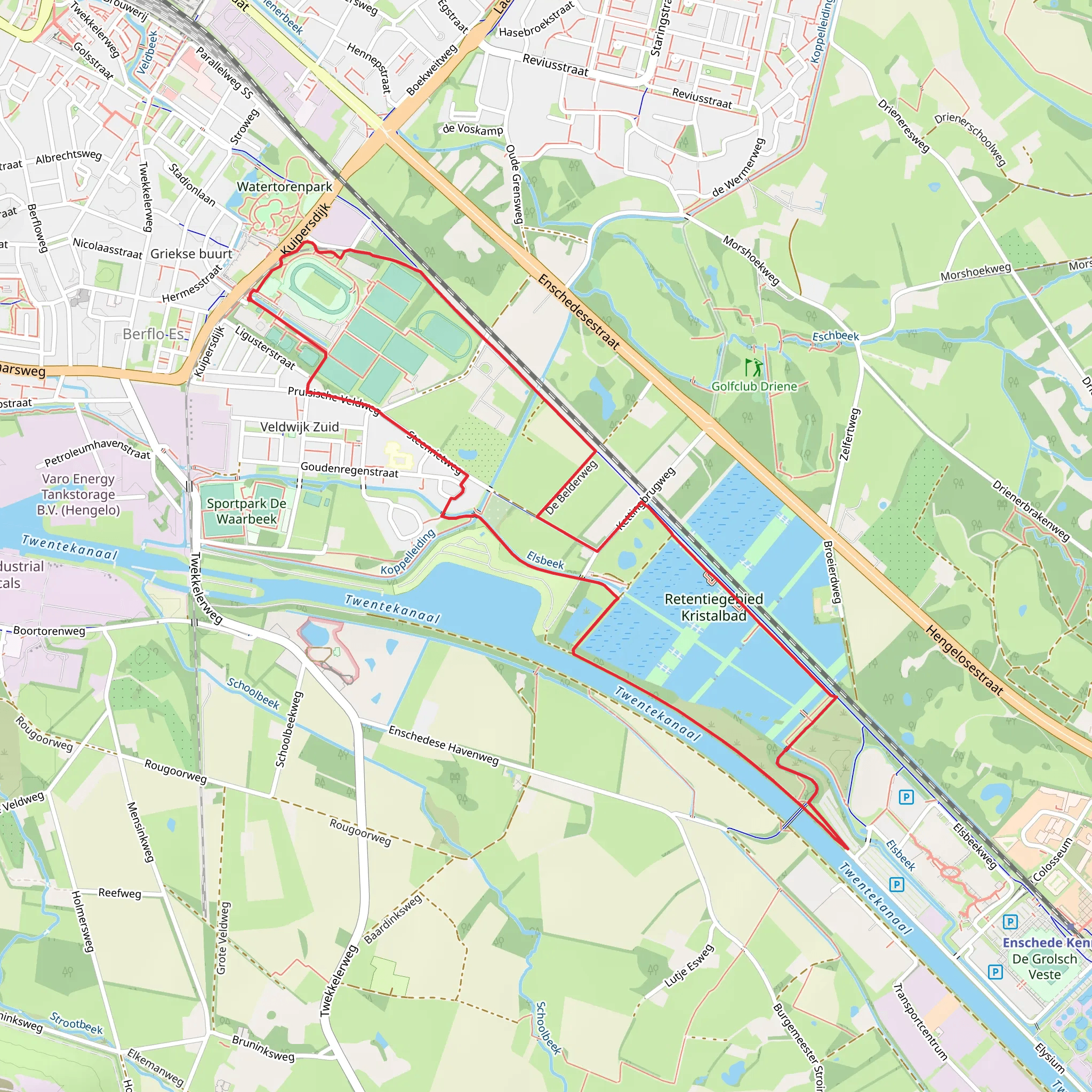 Kristalbad and Uitzichttoren Loop mobile static map