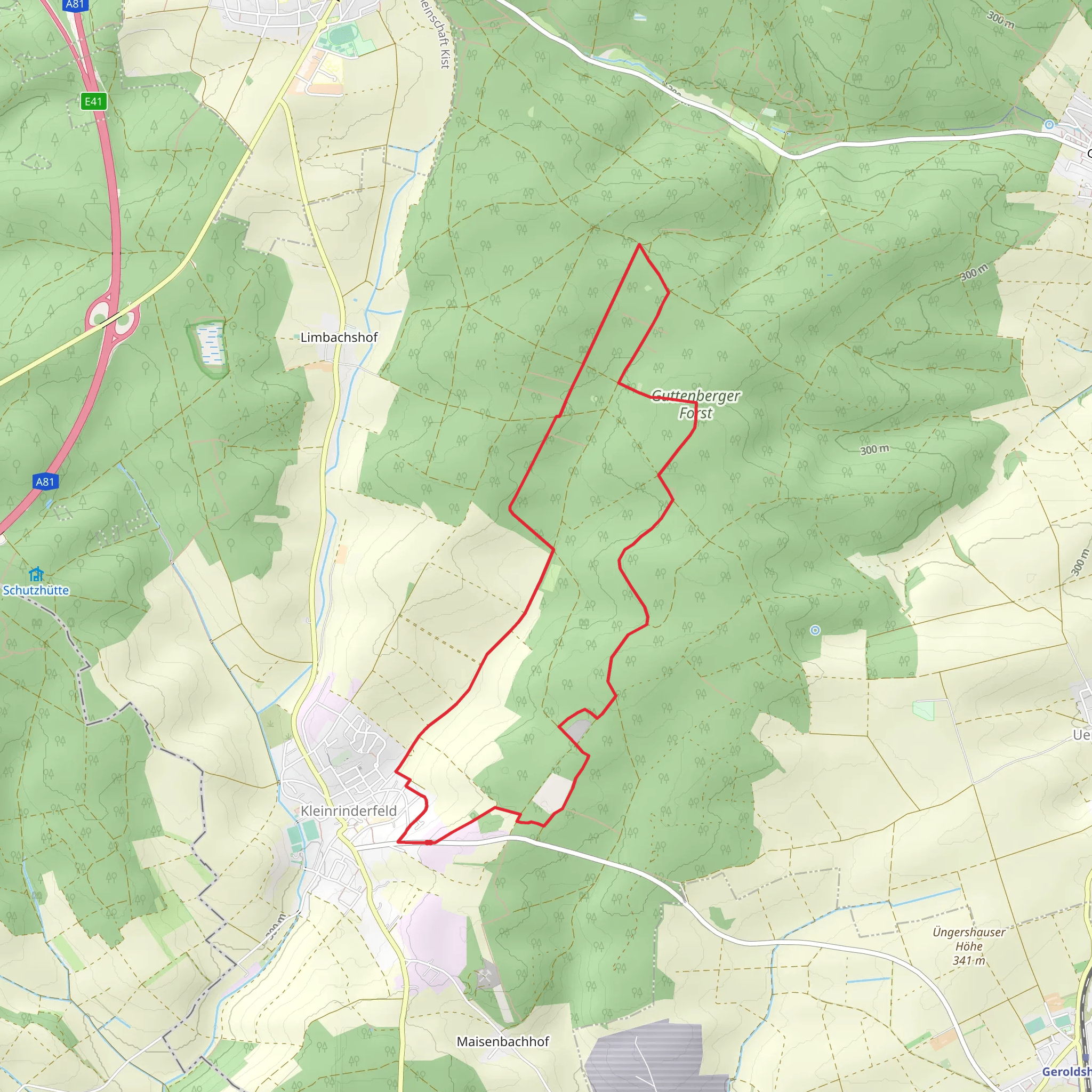 Guttenberg Forst Loop mobile static map