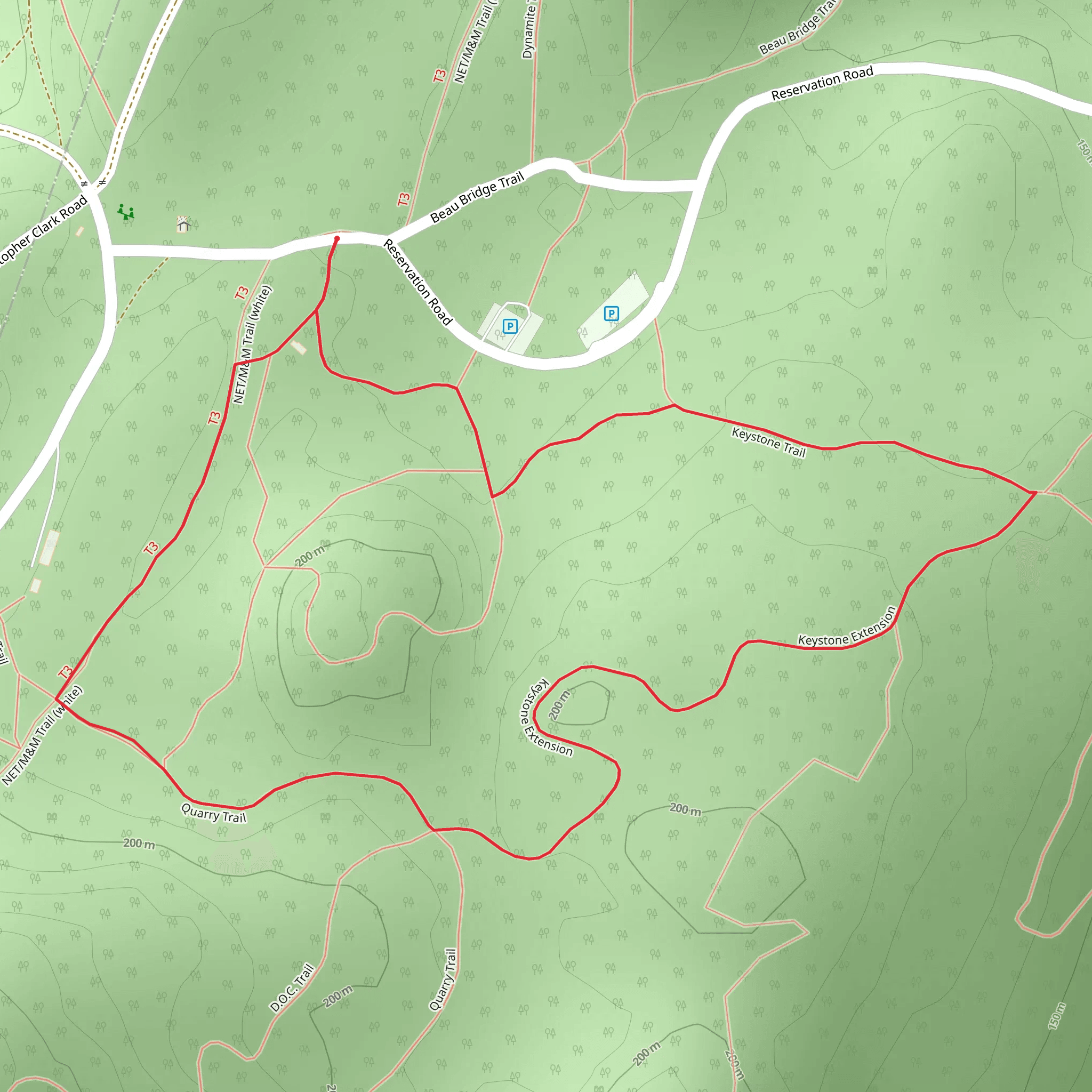 Mt Tom State Reservation Loop mobile static map