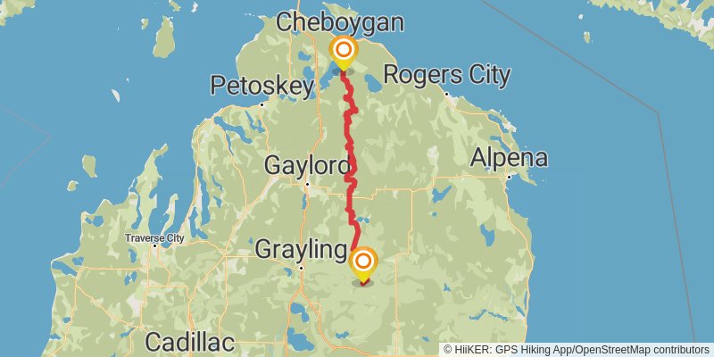 Shore To Shore Trail spur 2 Map