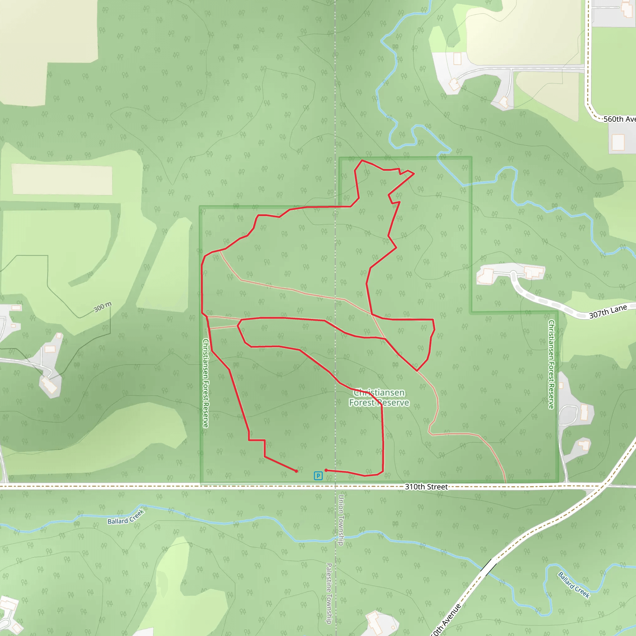 Oak Boulevard Loop mobile static map