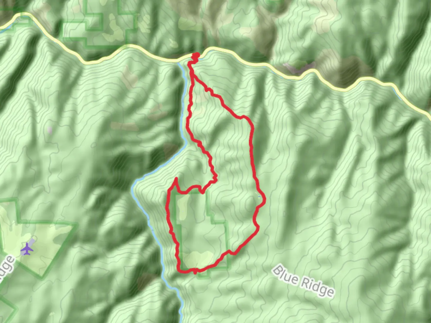 An image depicting the trail Snoose Creek and Frank Brown Loop Trail and its surrounding area.