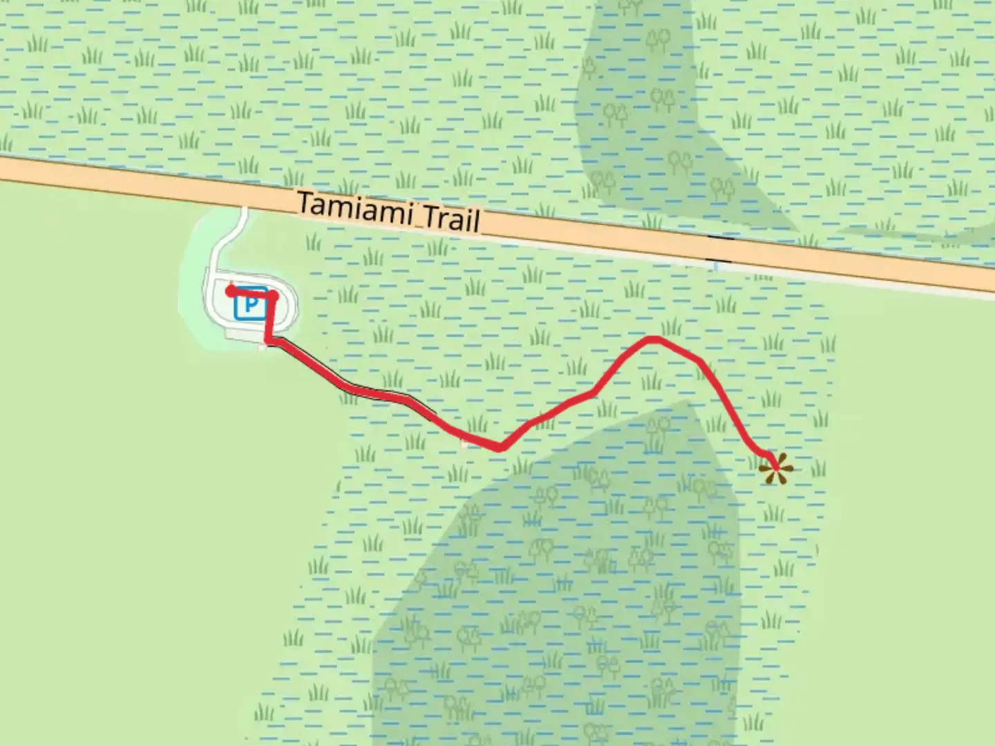 An image depicting the trail Kirby Storter Nature Trail and its surrounding area.