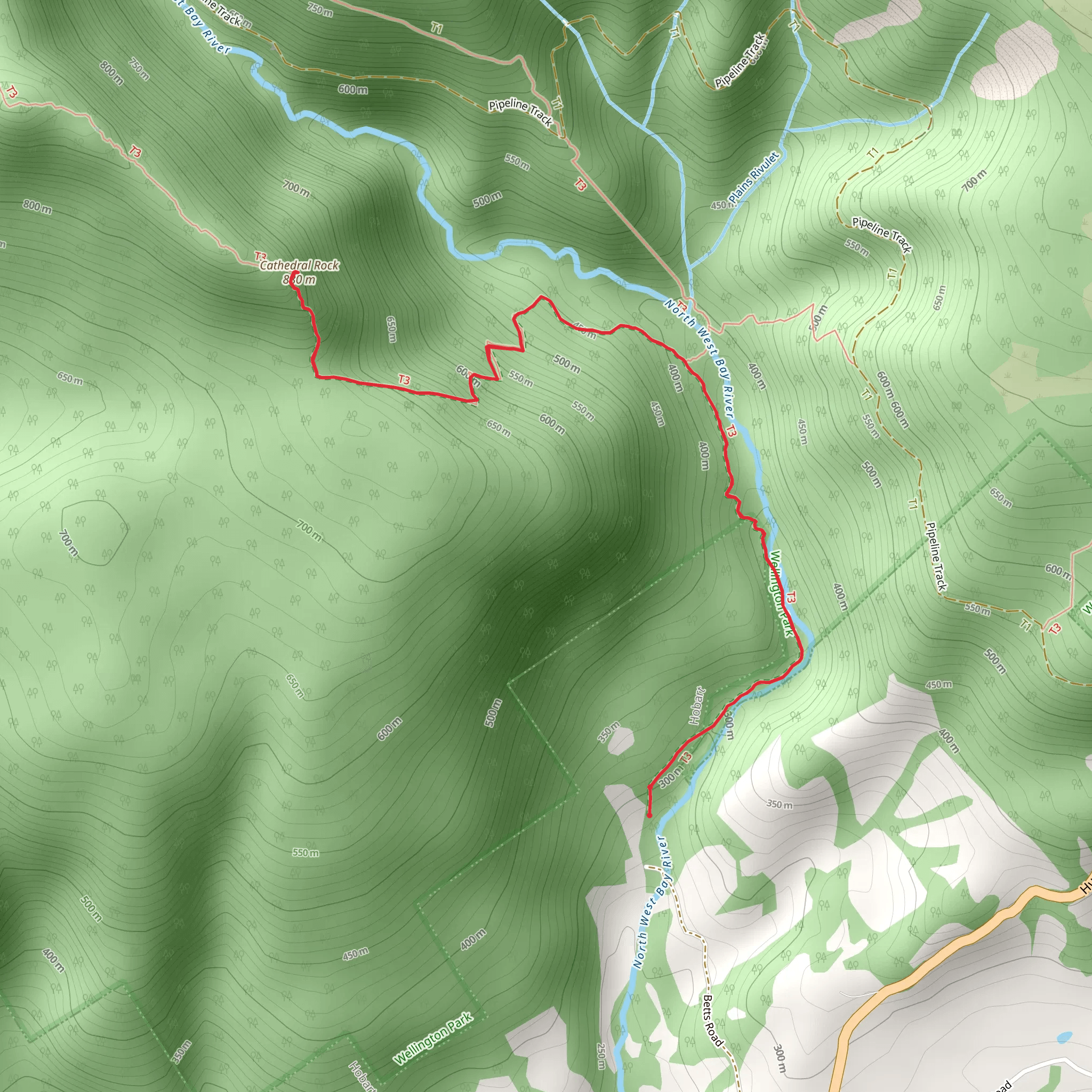 Cathedral Rock Walk mobile static map