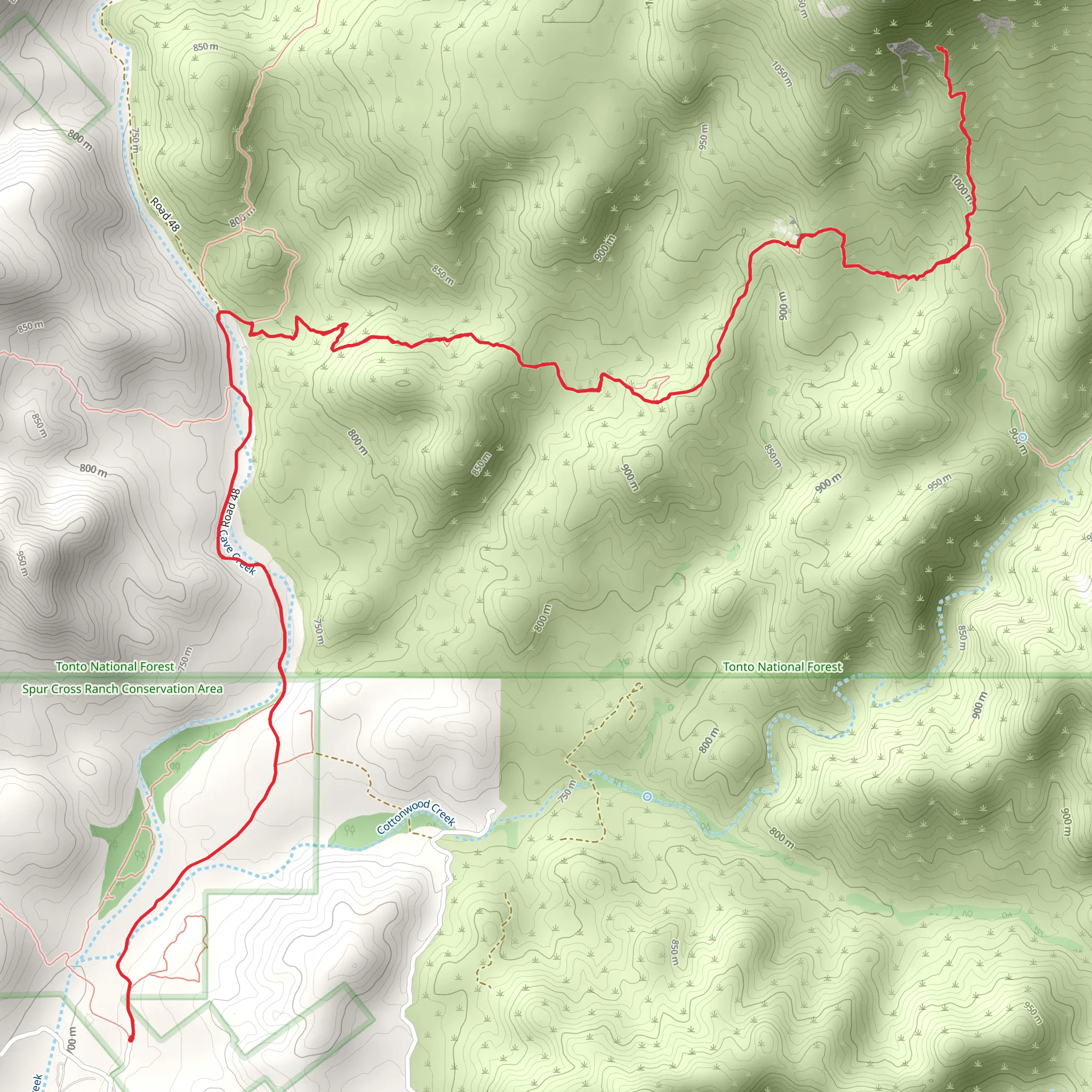 Skull Mesa Trail mobile static map