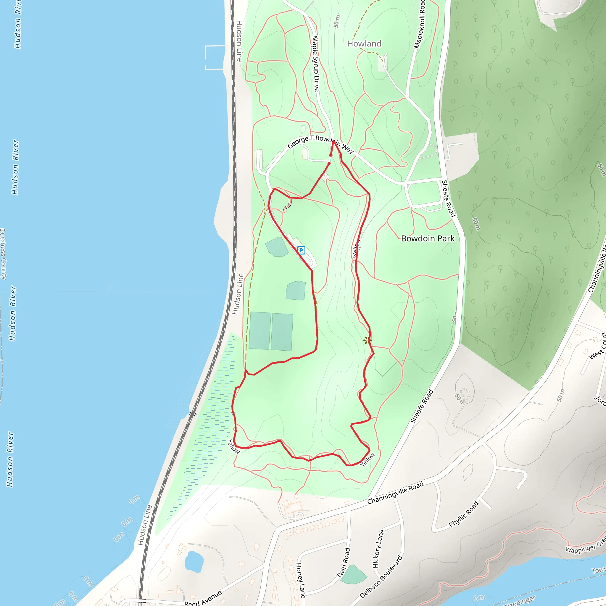 Bowdoin Park Loop mobile static map