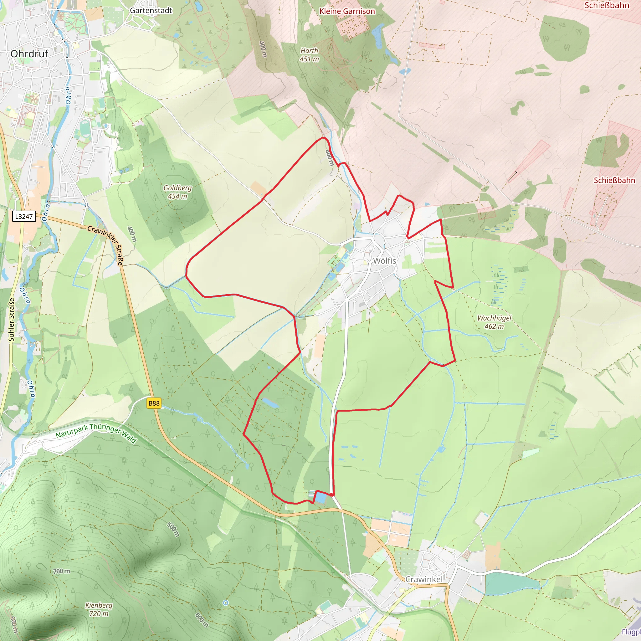 Aueteich via Woelfiser Runde mobile static map