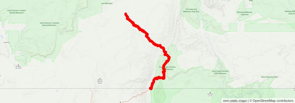 Southwestern Horseshoe Trail stage 44 Map