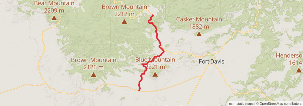 American Perimeter Trail - Texas Primary stage 19 Map
