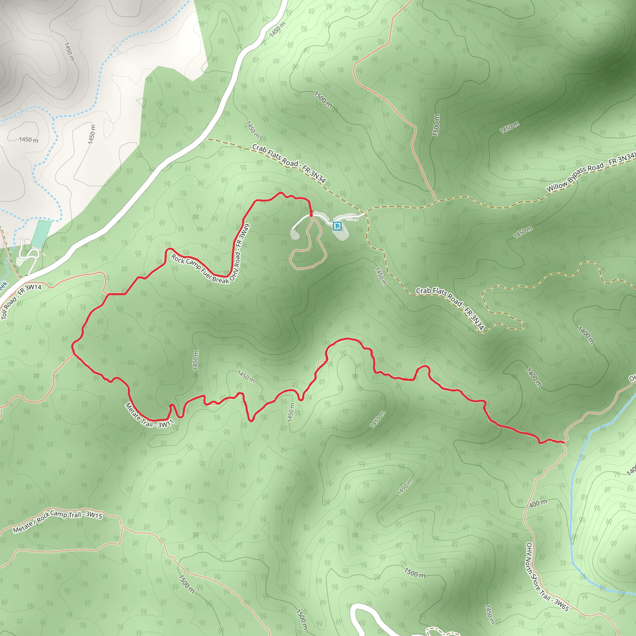 Metate Trail mobile static map