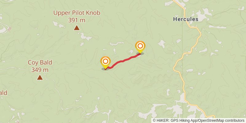 Herucles Glades Wilderness Loop alt 1 Map