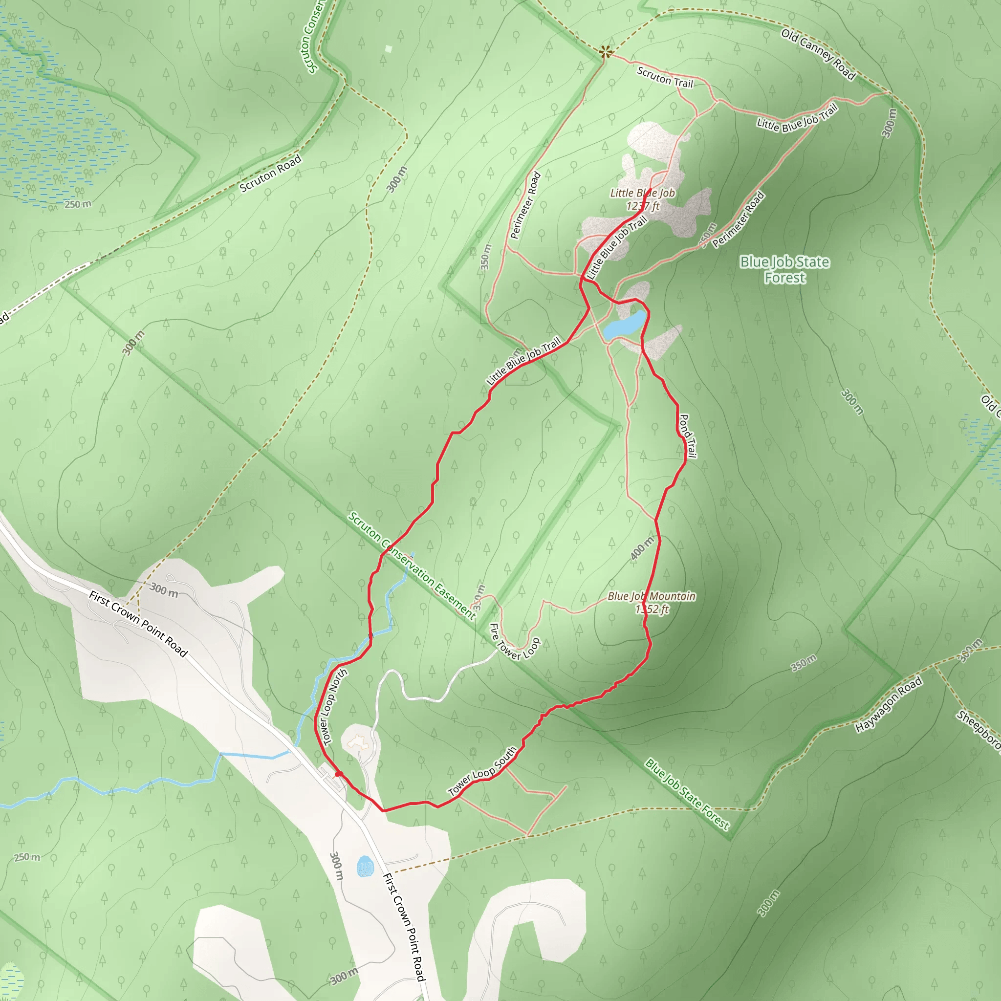 Blue Job Mountain and Little Blue Job from First Crown Point Road mobile static map
