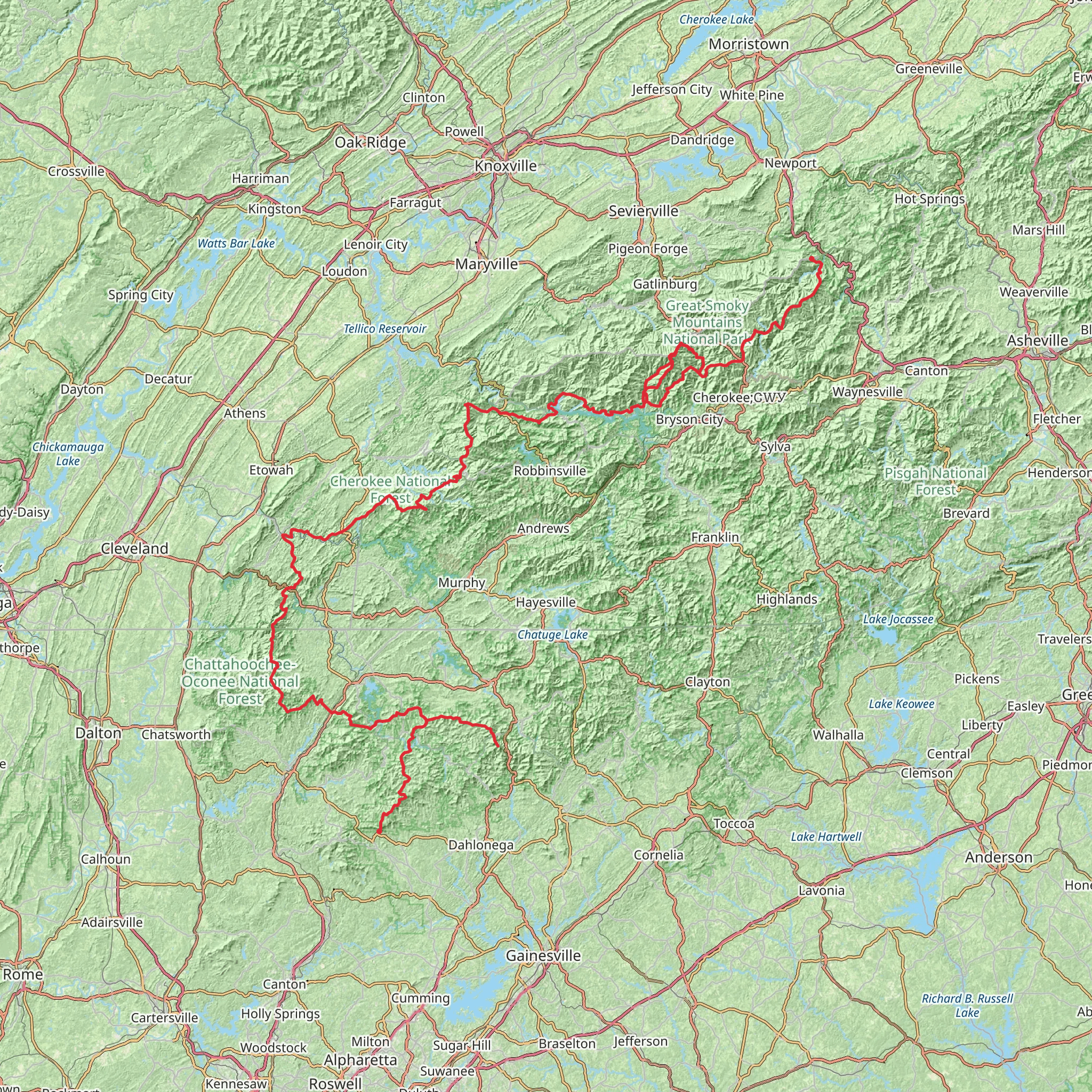 Benton Mackaye Trail mobile static map