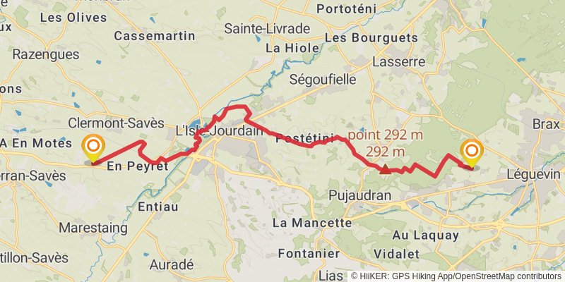 Camino Menton-Candanchu via Arles stage 48 Map