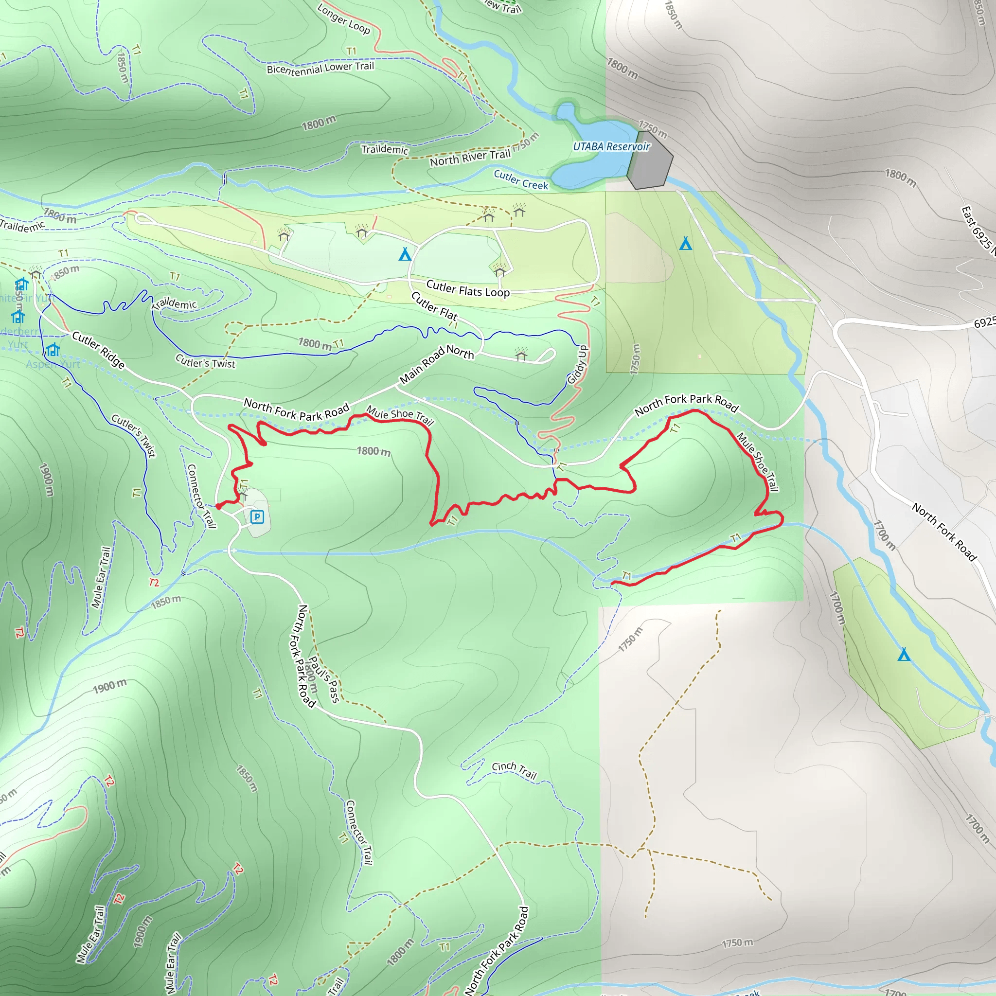 Mule Shoe Trail mobile static map
