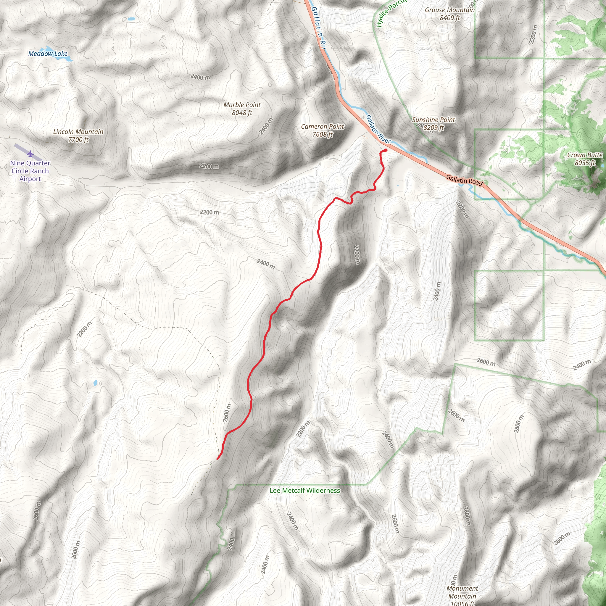 Slide Creek via Sage Creek Trail mobile static map